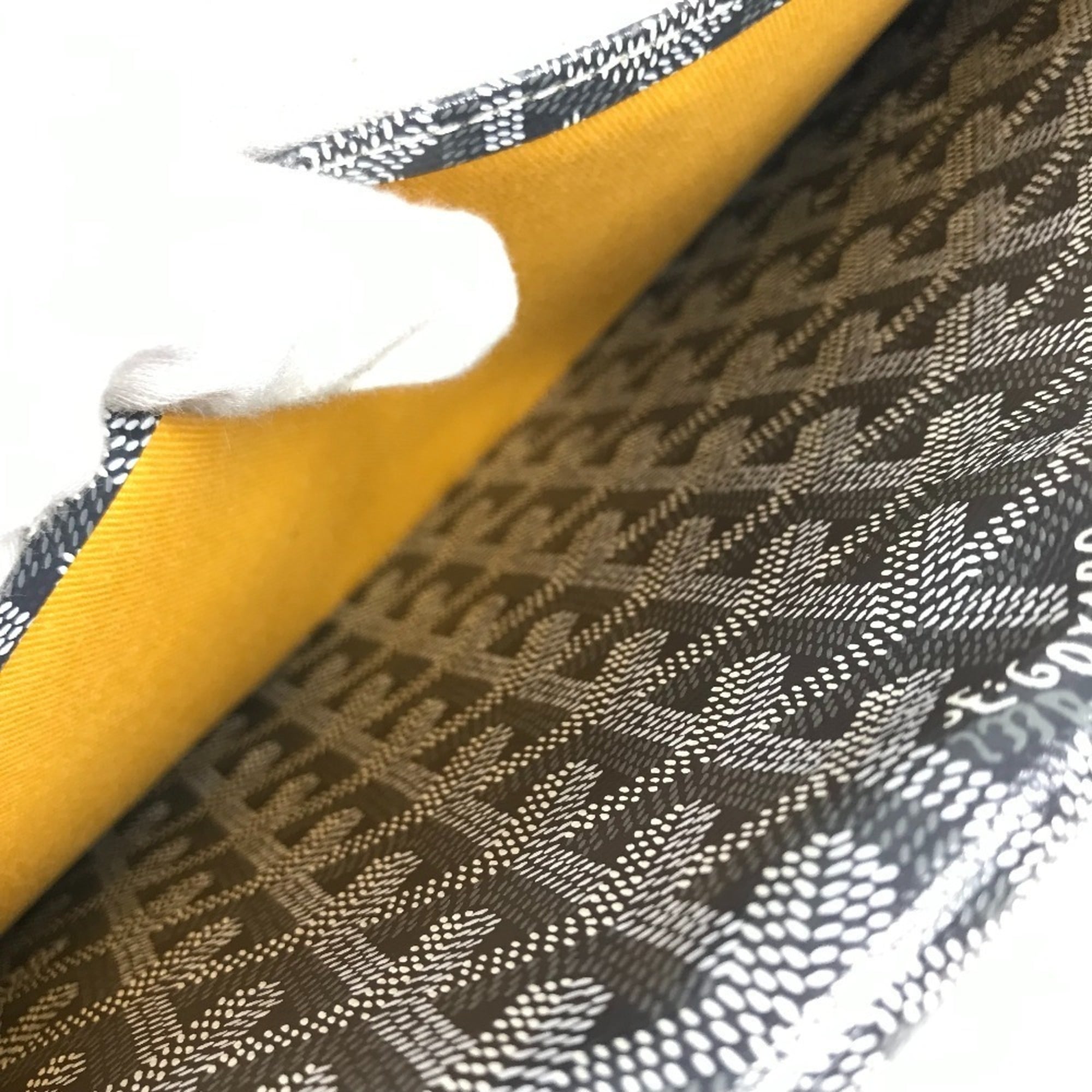 GOYARD Monte Carlo Bag, Flap Handbag, Pouch, Clutch Leather, Men's/Women's, Gray, Like New — Like New