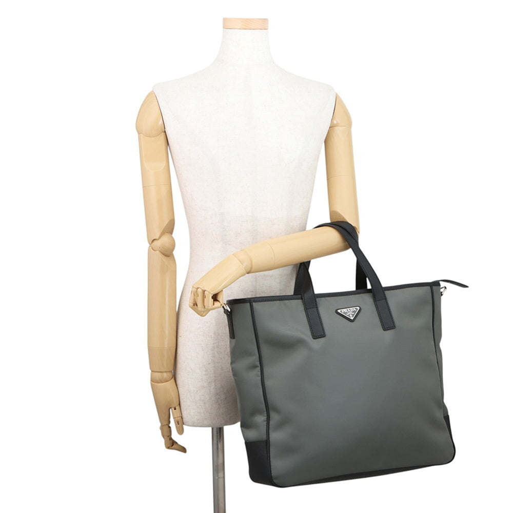 Prada Triangle Tote Bag Tessuto Saffiano Re-Nylon Nylon 2VG064 PRADA Black Handbag — Like New