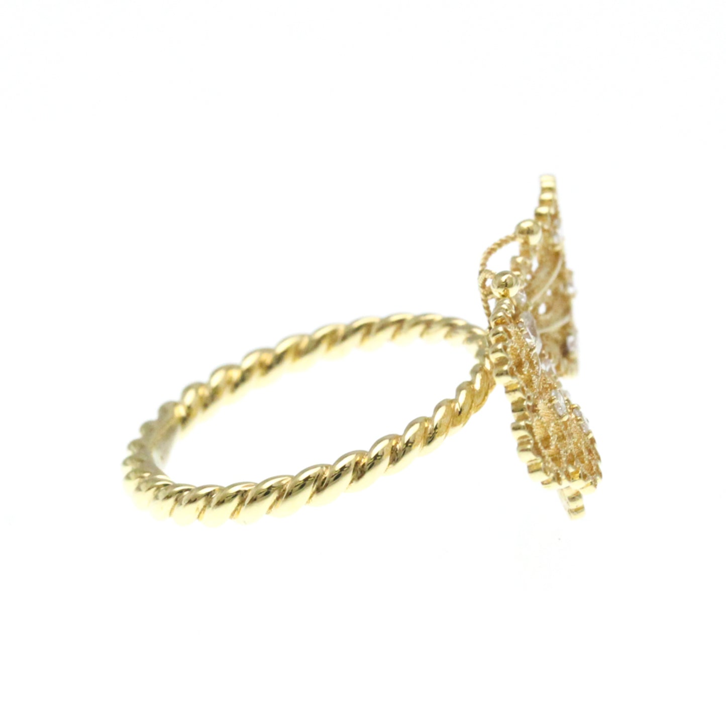 Gucci Le Marché Des Merveilles Butterfly Ring Yellow Gold (18K) Fashion Diamond Band Ring Gold