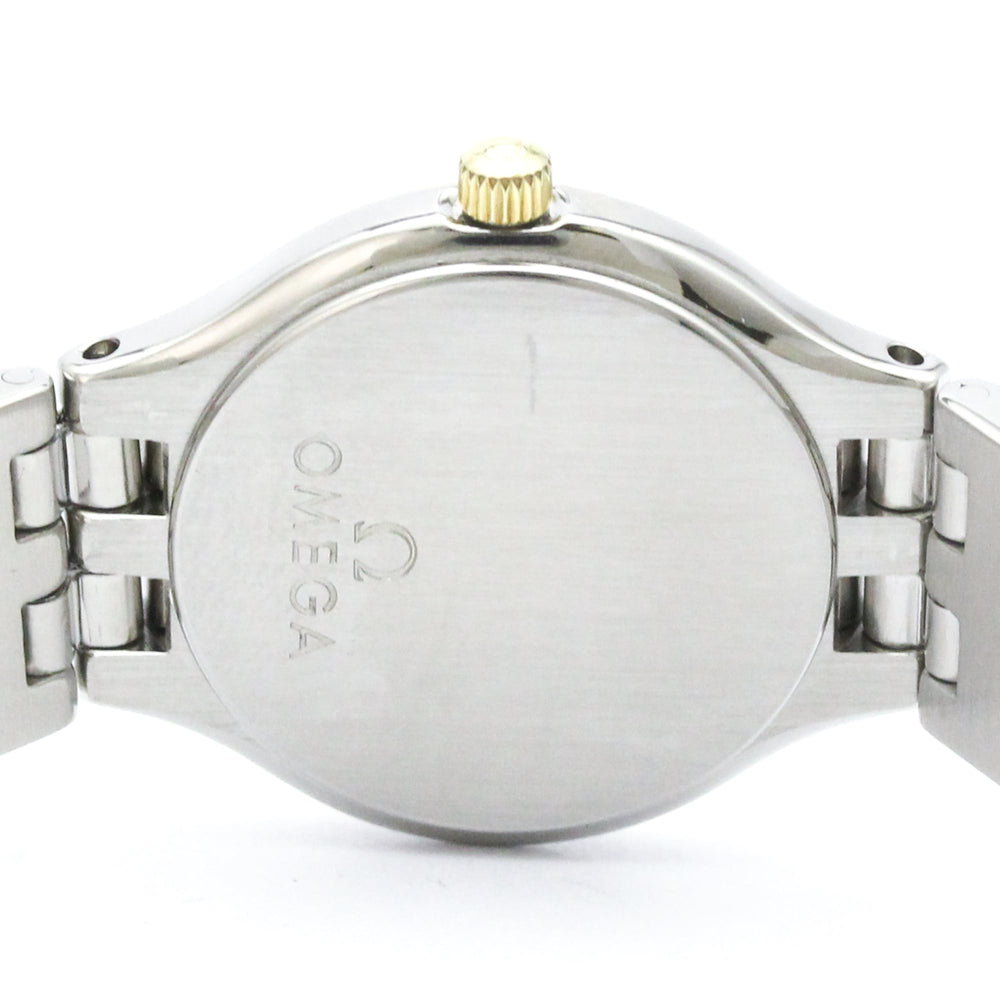 OMEGA De Ville Symbol 18K Gold Steel Quartz Ladies Watch 795.0901 Polished — Very Good