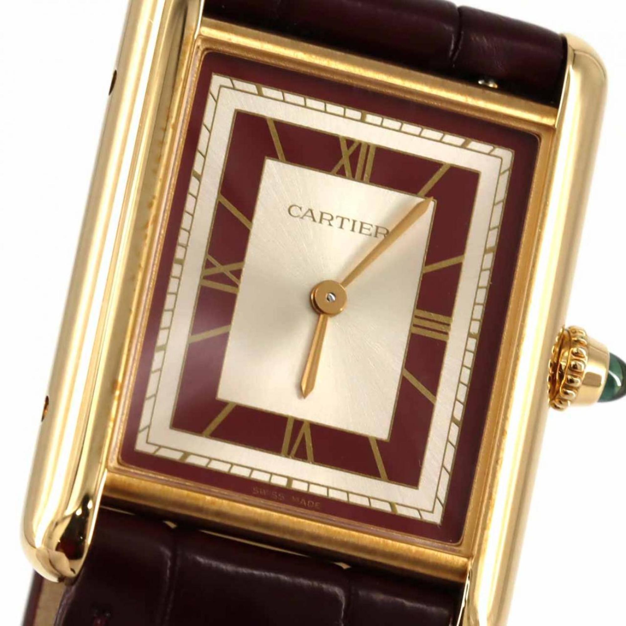 Cartier Tank Louis MM YG WGTA0059 Watch Manual Winding — Very Good