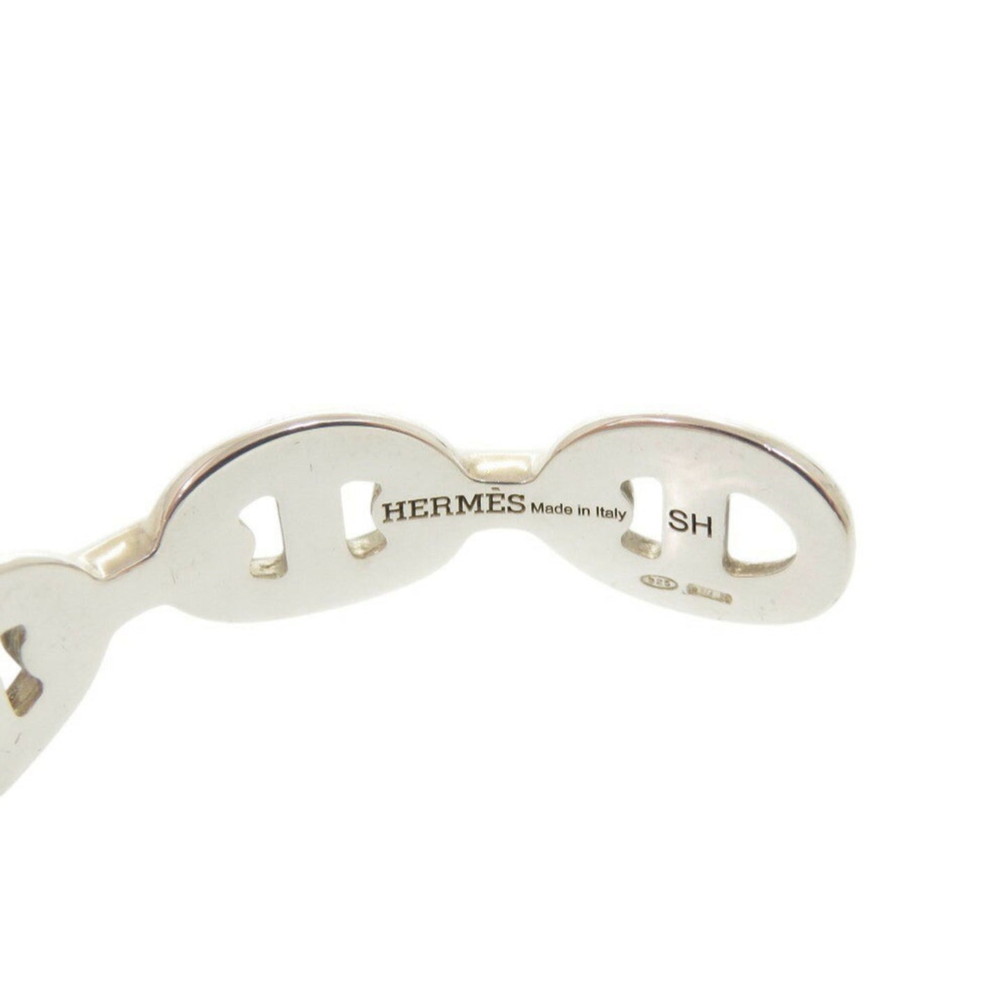 Hermes Chaine d'Ancre Anchaine SH Silver 925 Bangle Bracelet 0380HERMES