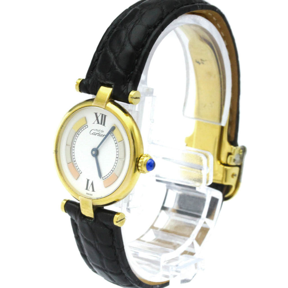 CARTIER Must Vendome Vermeil Gold Plated Quartz Ladies Watch W1006554 — Good