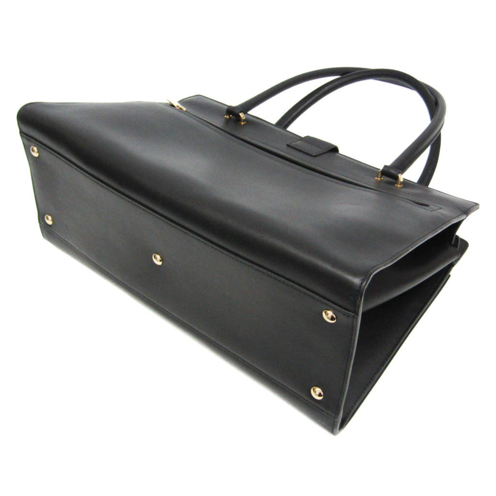Salvatore Ferragamo Gancini DY-21 E525 Women's Leather Tote Bag Black — Like New