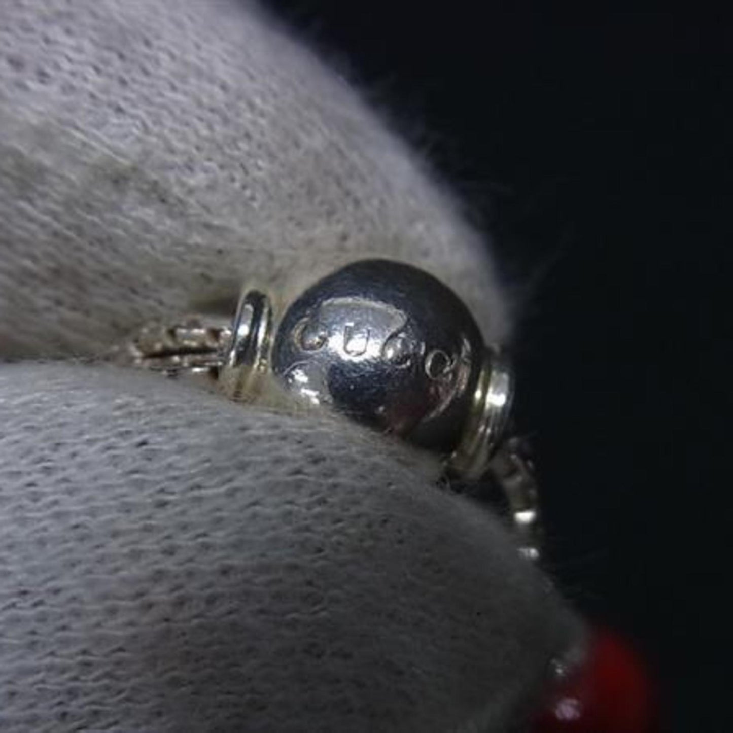 GUCCI Interlocking G Heart Bracelet 286673 in Red, Silver, and Wood (Ag925) for Men Women