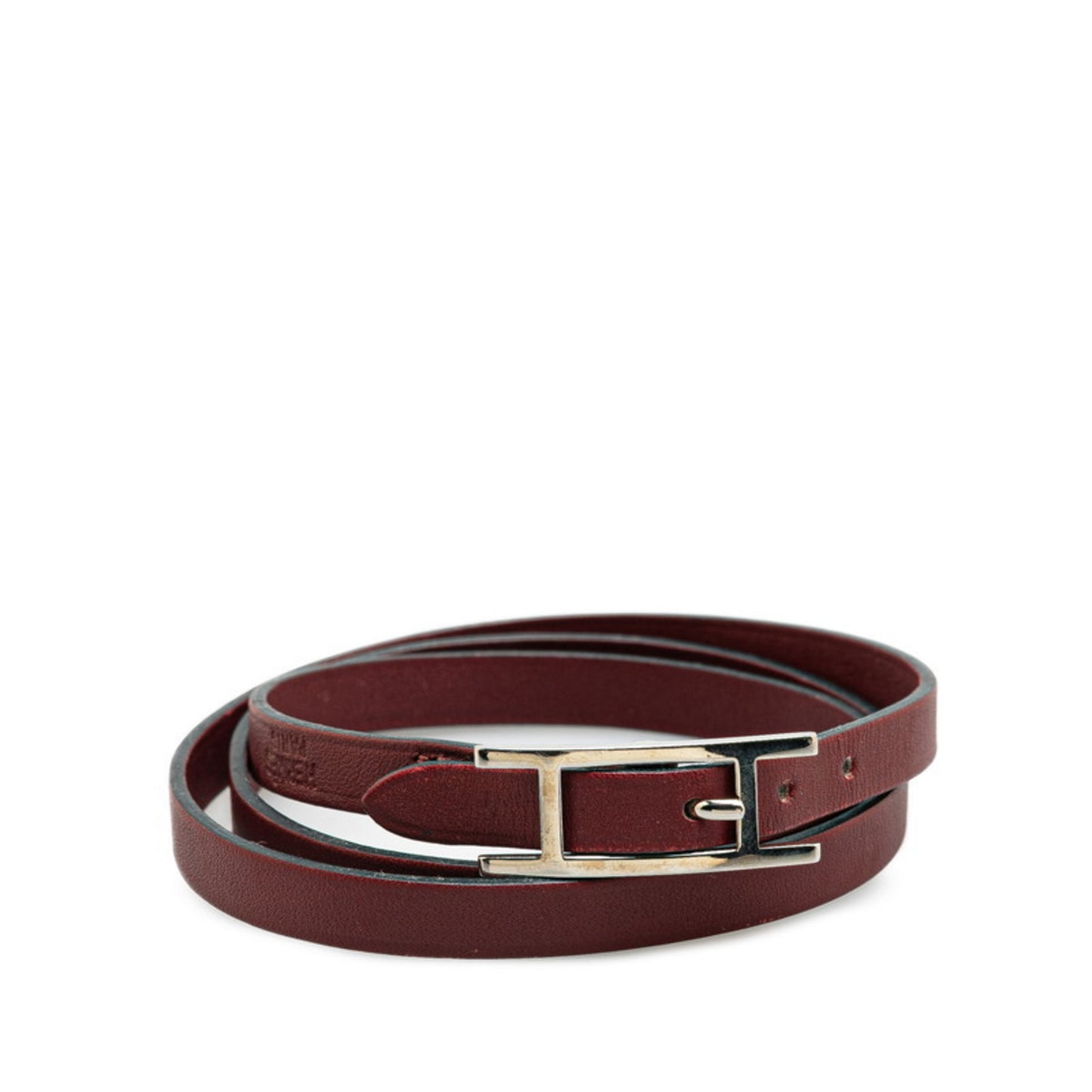 Hermès Api 3 Bracelet, 3-Strand, Wine Red, Bordeaux, Swift, Women's, HERMES