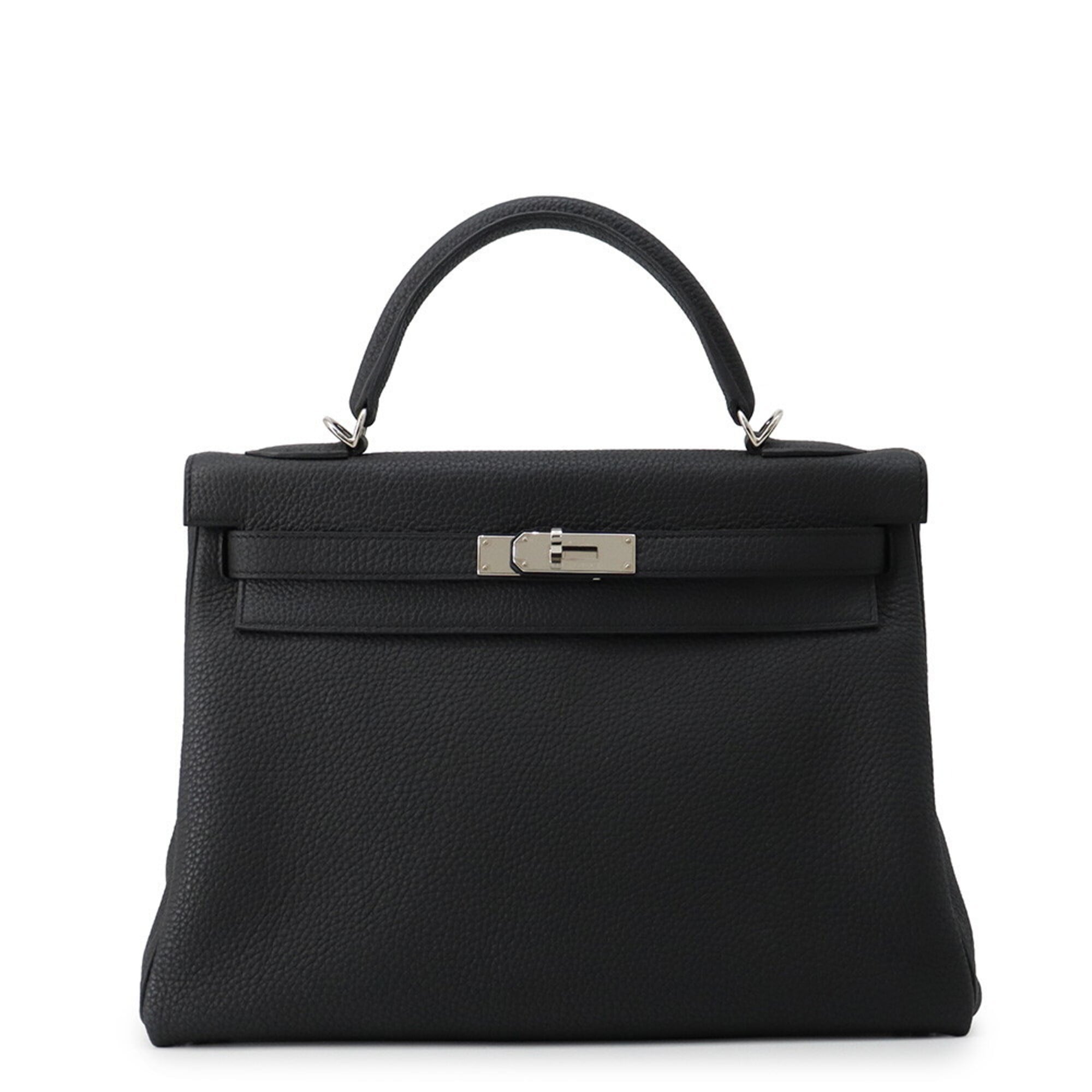 Hermes Kelly 32 Handbag, Black Togo Leather, C Stamp, 2-way Bag, Black, Kelly, Women's, HERMES — Like New