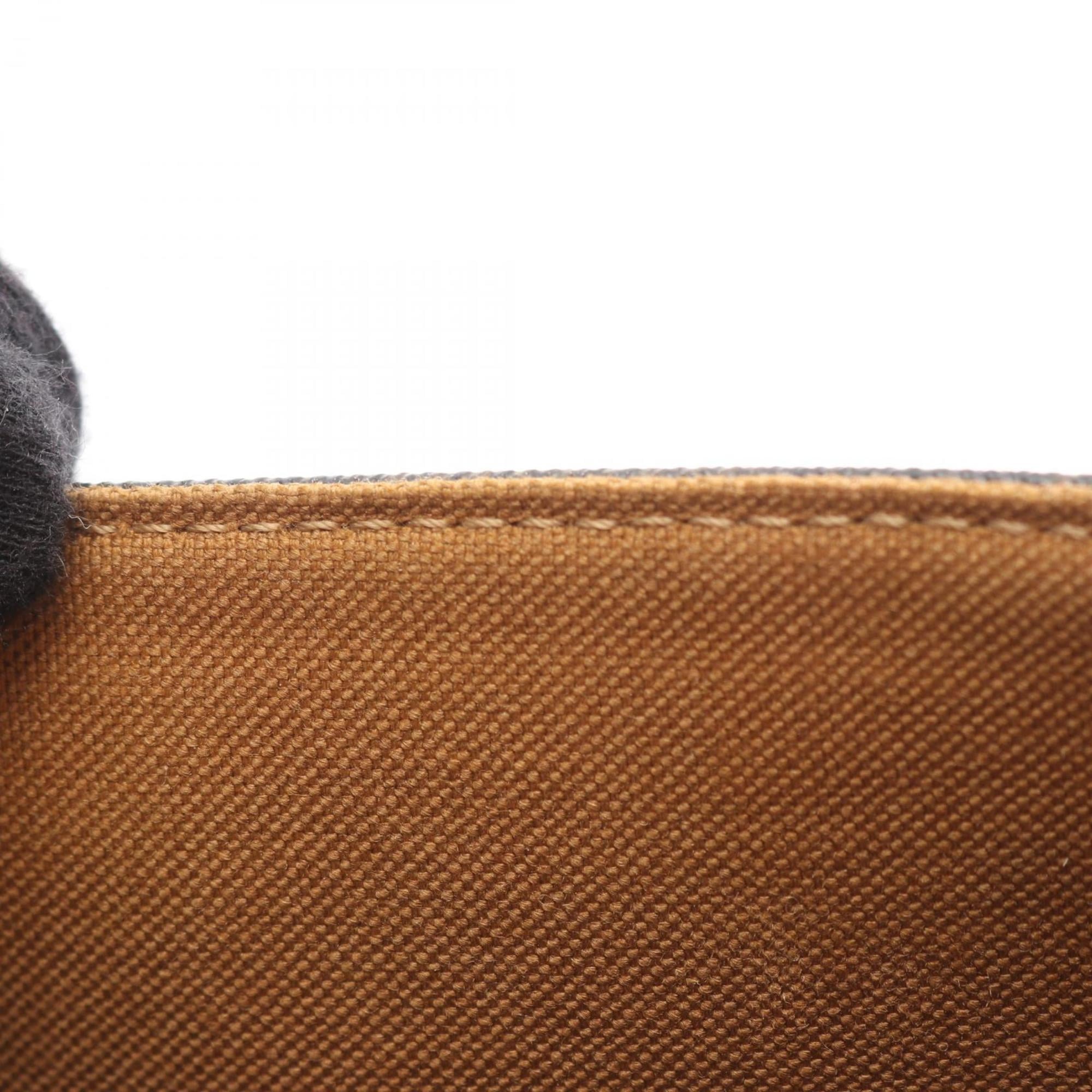 Celine Folco Medium Triomphe Shoulder Bag, Coated Canvas and Leather, Women's, Black, Brown, White