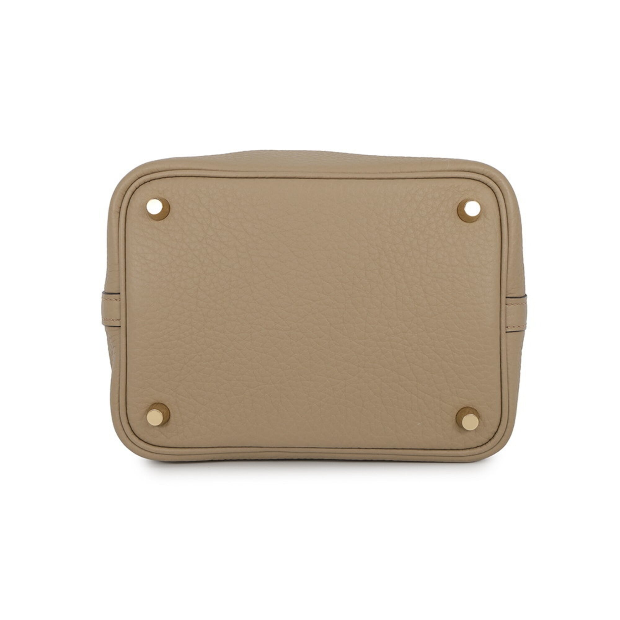 Hermes Picotin Lock PM Handbag, Beige Malfa, Taurillon Clemence Leather, W Stamp. Lock, Picotin, Women's HERMES — Like New