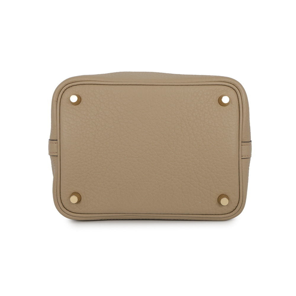 Hermes Picotin Lock PM Handbag, Beige Malfa, Taurillon Clemence Leather, W Stamp. Lock, Picotin, Women's HERMES — Like New