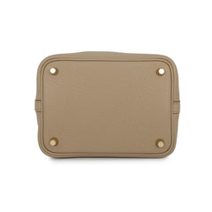 Hermes Picotin Lock PM Handbag, Beige Malfa, Taurillon Clemence Leather, W Stamp. Lock, Picotin, Women's HERMES — Like New