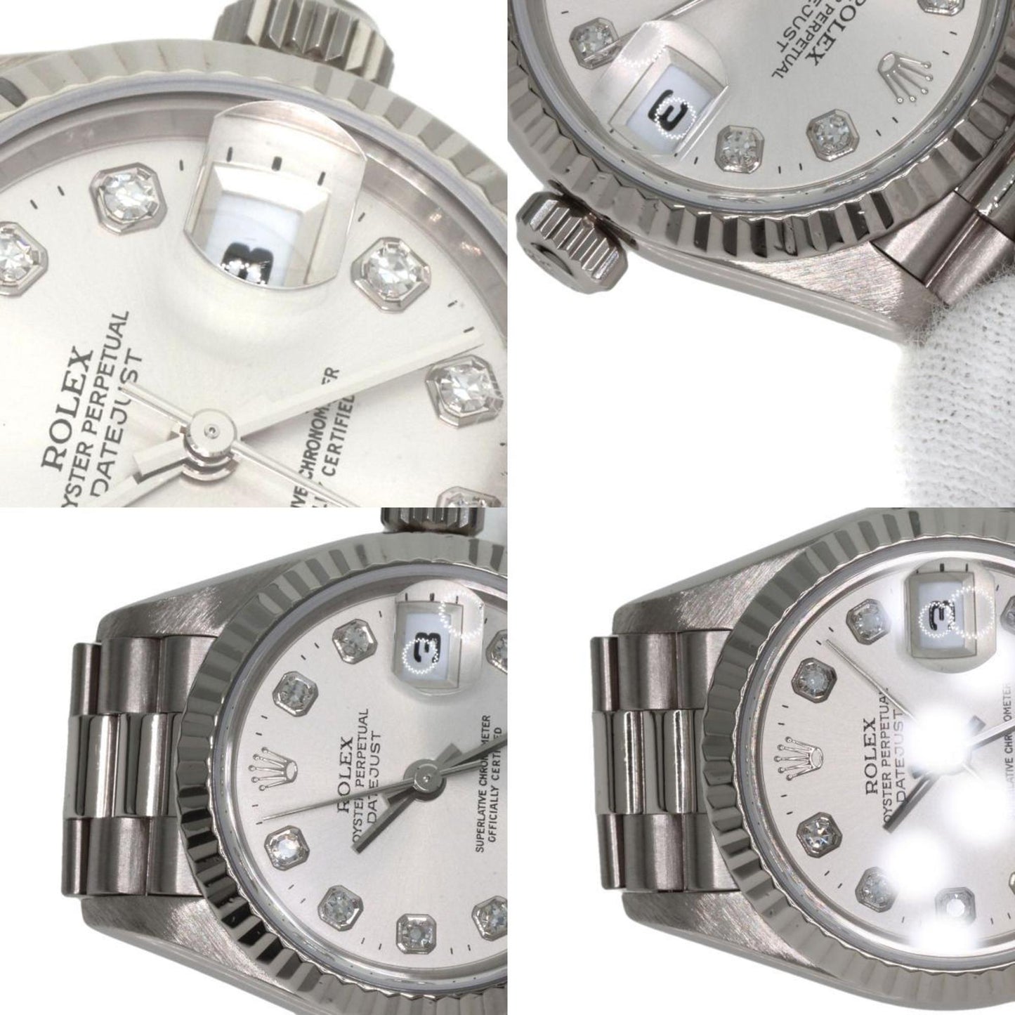 Rolex 79179G Datejust 10P Diamond Watch K18 White Gold K18WG Ladies