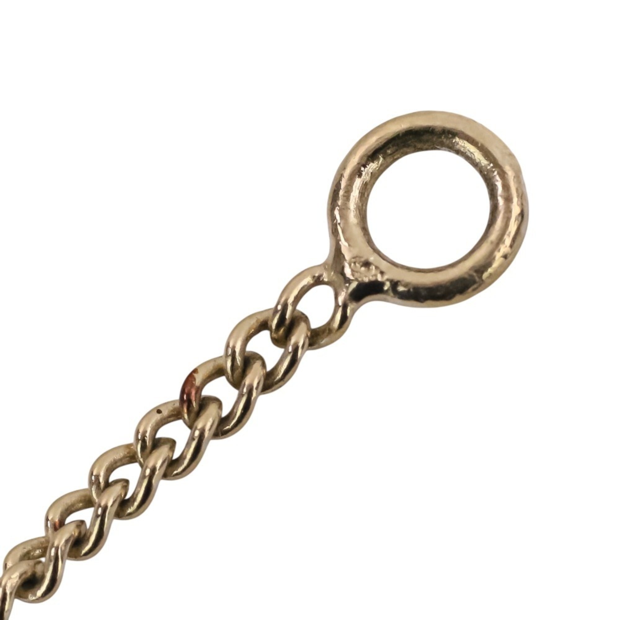 B13S CHANEL Chanel Coco Mark Pearl Chain Necklace Gold Color Women's — Like New