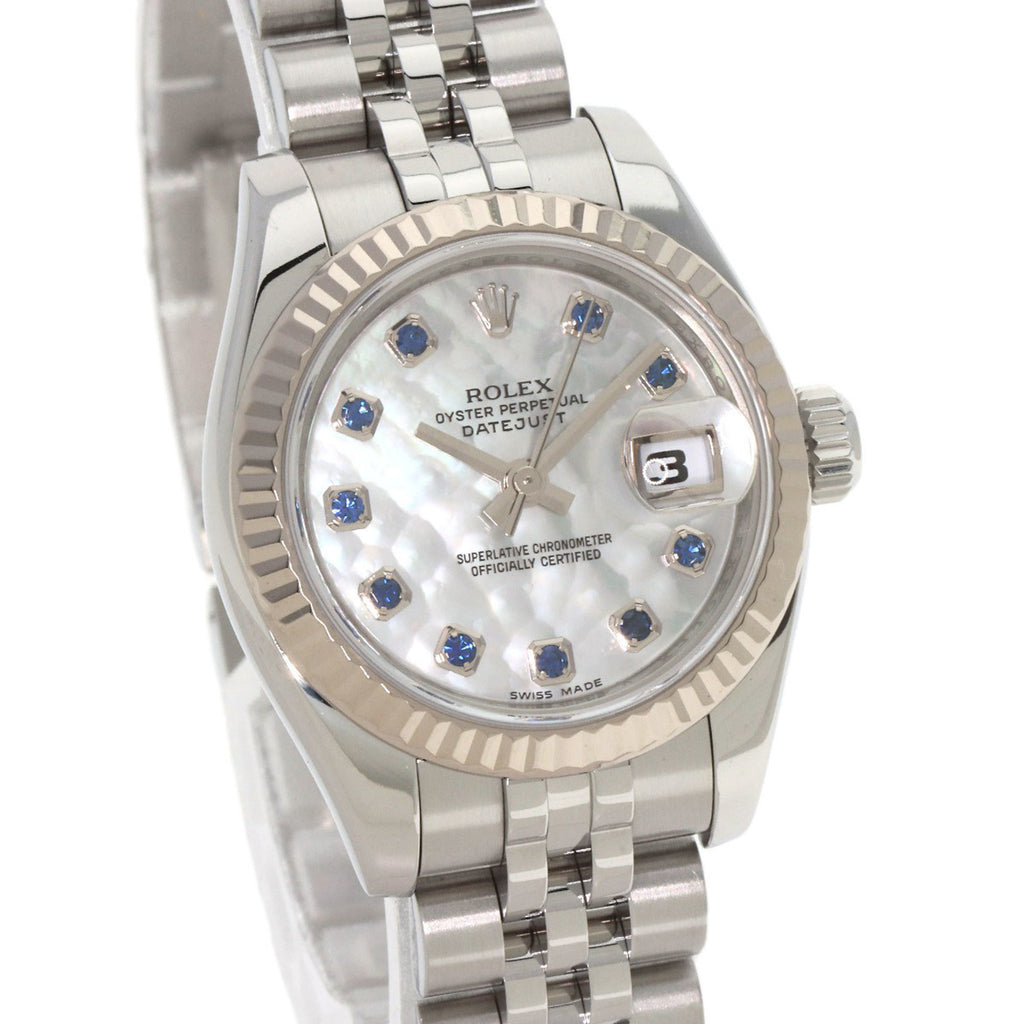 Rolex 179174NGS Datejust 10P Sapphire Watch in Stainless Steel/SS/18K White Gold for Women