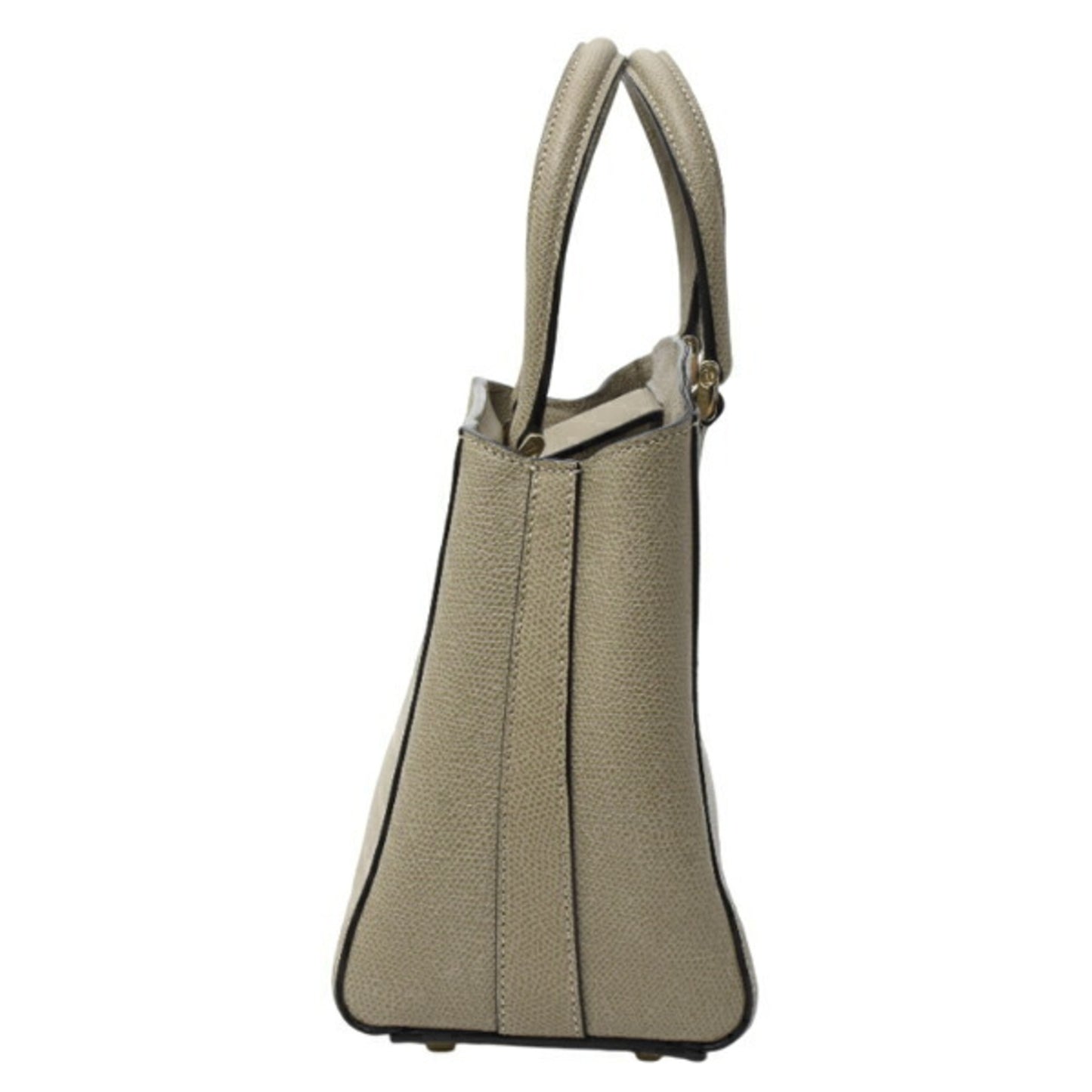 Valextra Women's Small Triennale Handbag/Shoulder Bag in Greige Calfskin Leather