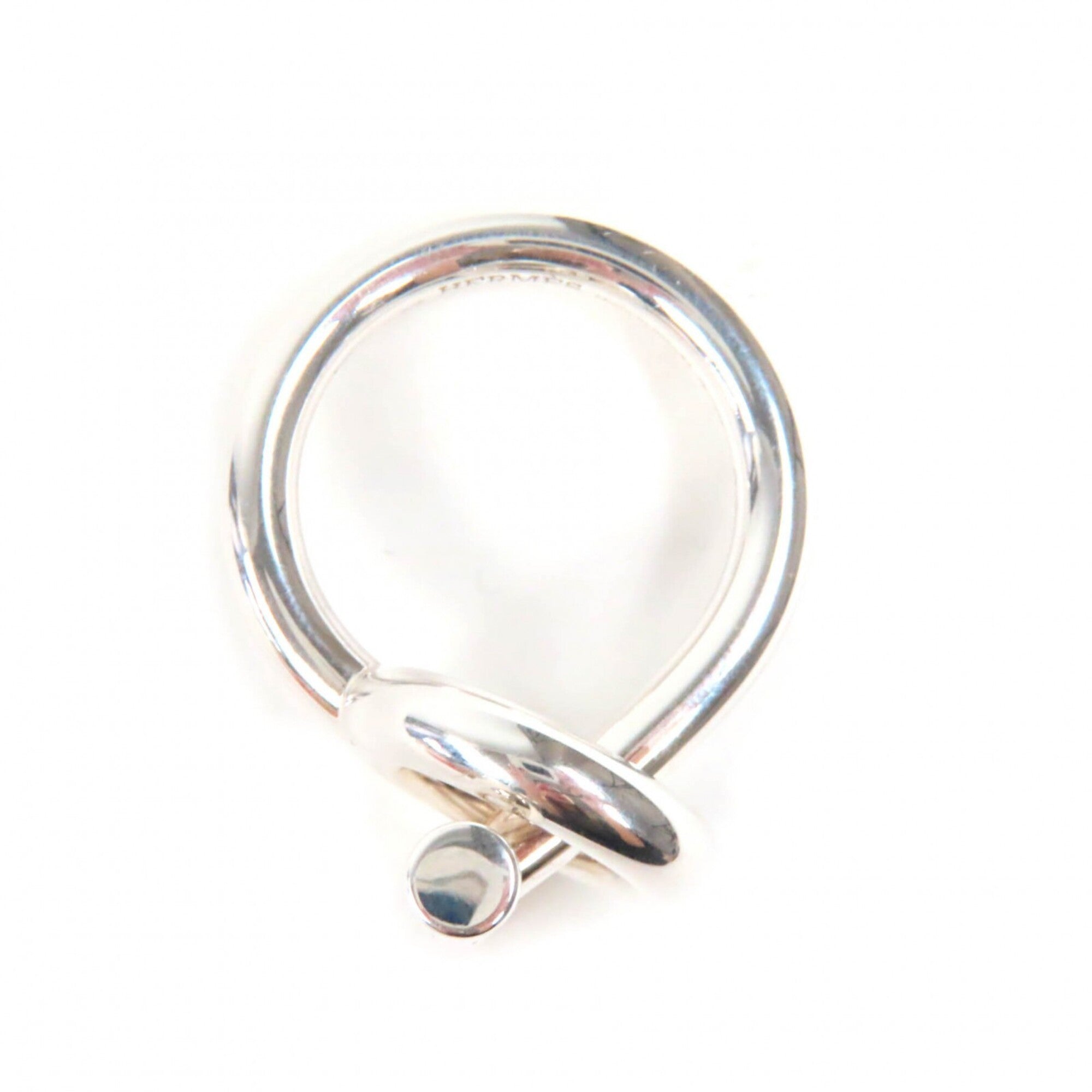 HERMES Echappé MM AG925 Ring (22BD167184), 2022 model, Silver, Size 51 (Japanese size equivalent), with box, Made in Italy, Weight: 9.9g, Women's — Like New