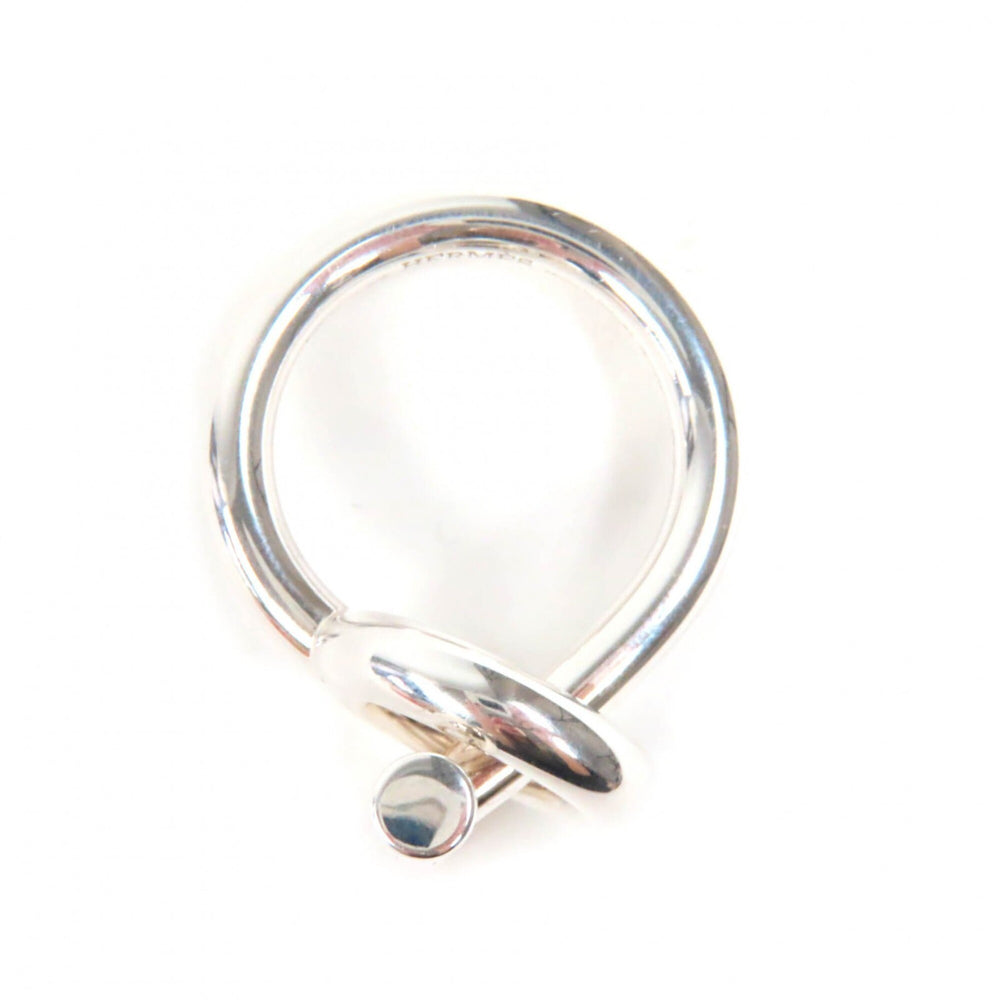 HERMES Echappé MM AG925 Ring (22BD167184), 2022 model, Silver, Size 51 (Japanese size equivalent), with box, Made in Italy, Weight: 9.9g, Women's — Like New