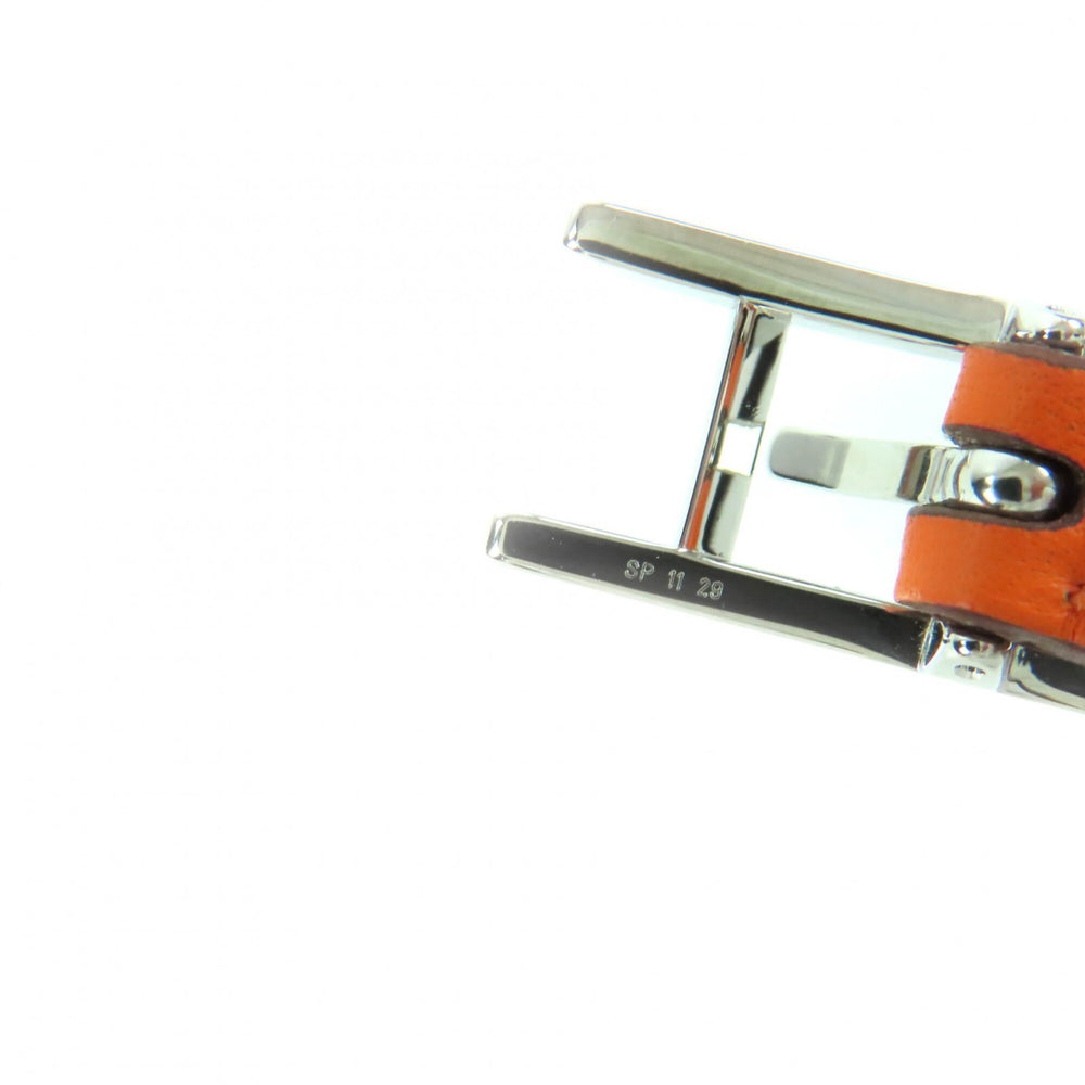 HERMES Be Api Double Tour Gold Orange Silver Hardware Triple Strand Leather Bracelet Z Stamp Comes with Box and Dust Bag Made in France Women's — Like New