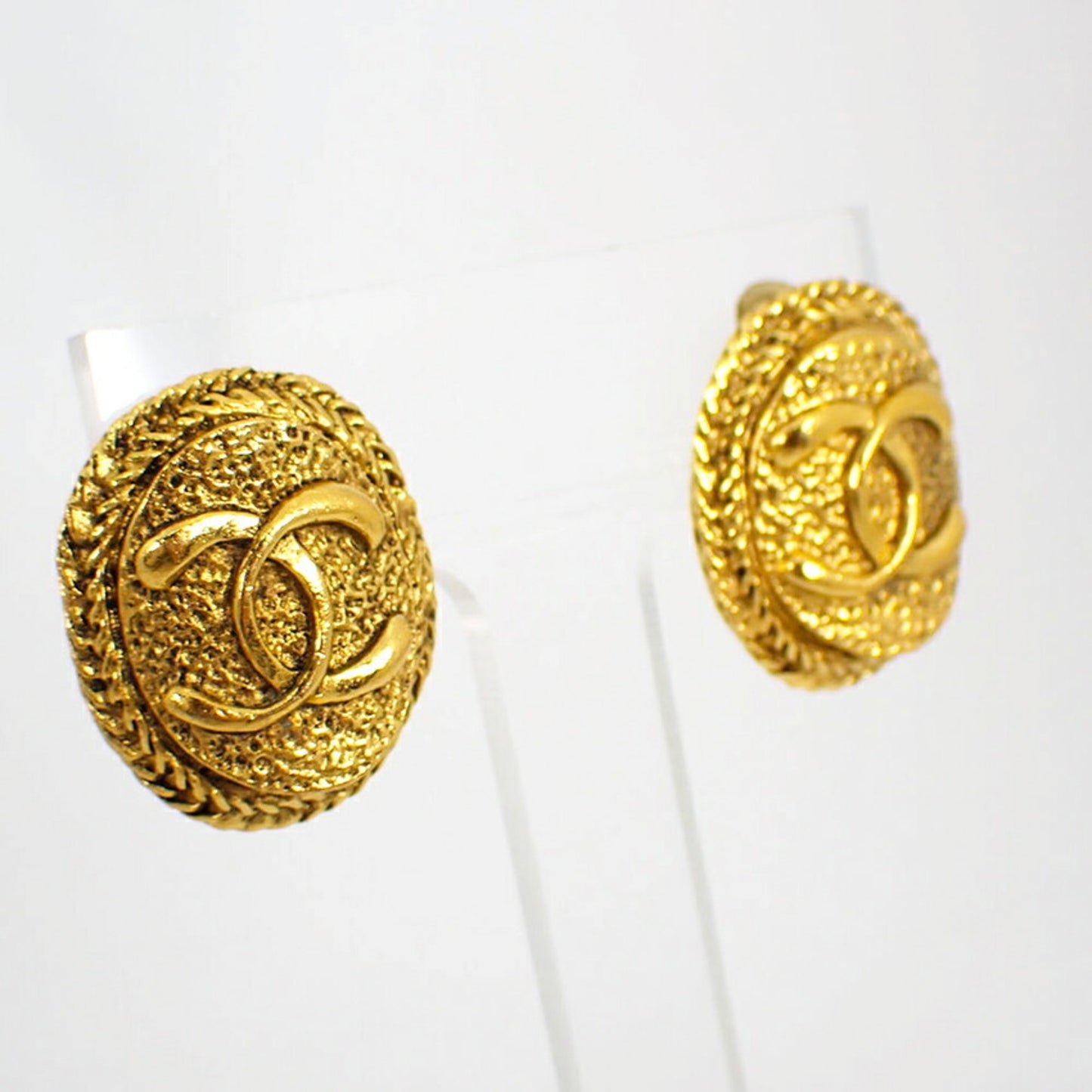 CHANEL Gold Coco Mark Earrings