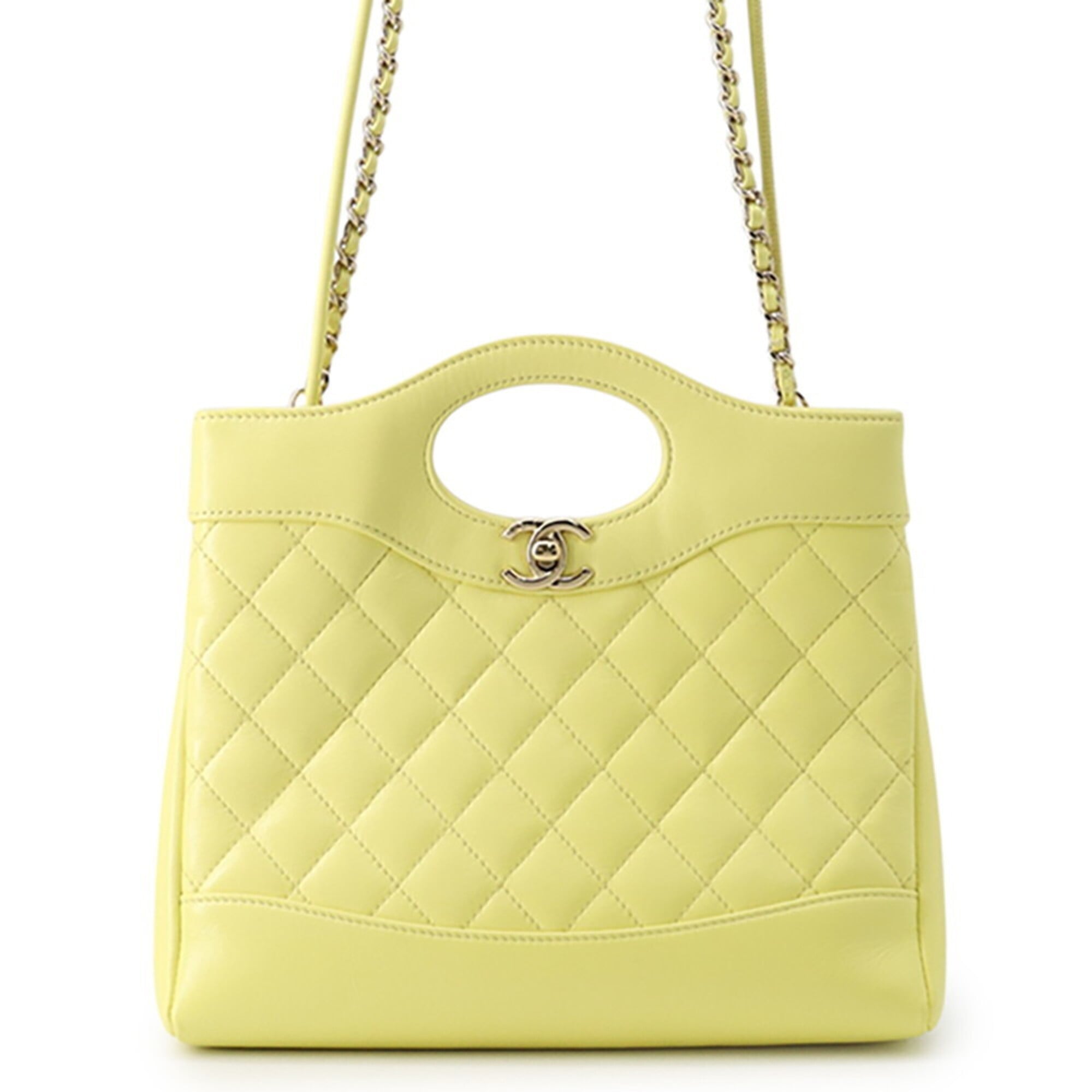 Chanel Chain Shoulder Bag Matelassé Small Shiny Calfskin AS4133 CHANEL Handbag Women's — Like New