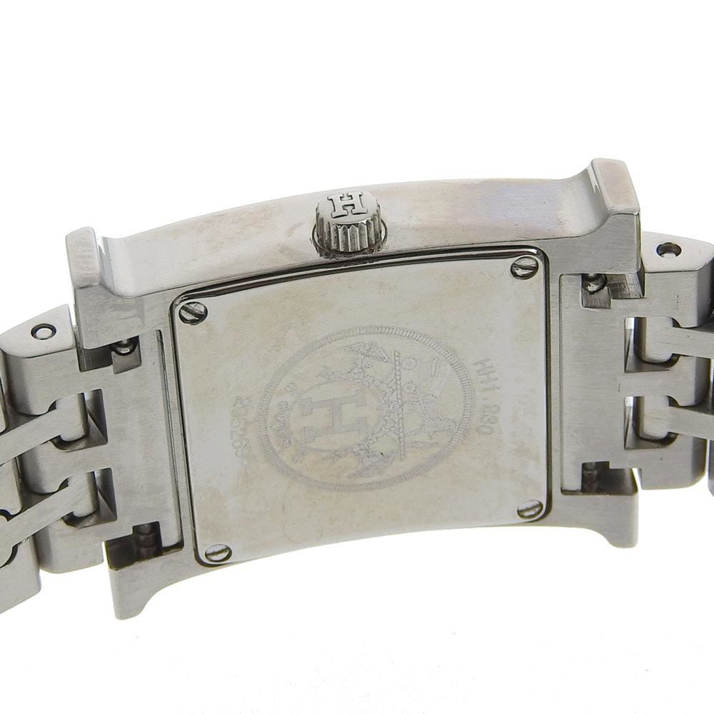 Hermes HERMES H Watch Wristwatch Diamond Bezel HH1.230 Stainless Steel Quartz Analog Display Silver Dial Women's — Very Good