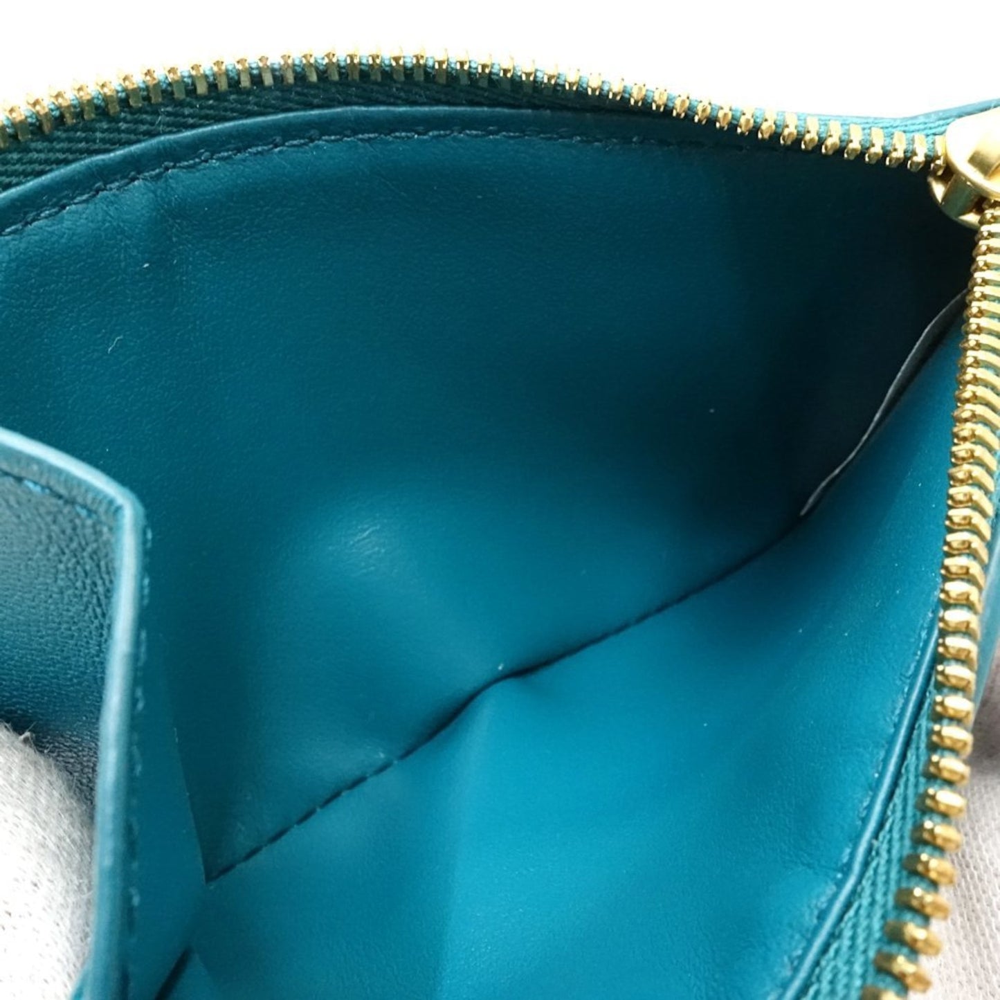 BOTTEGA VENETA Women's Intrecciato Lambskin Turquoise Bifold Wallet 188608