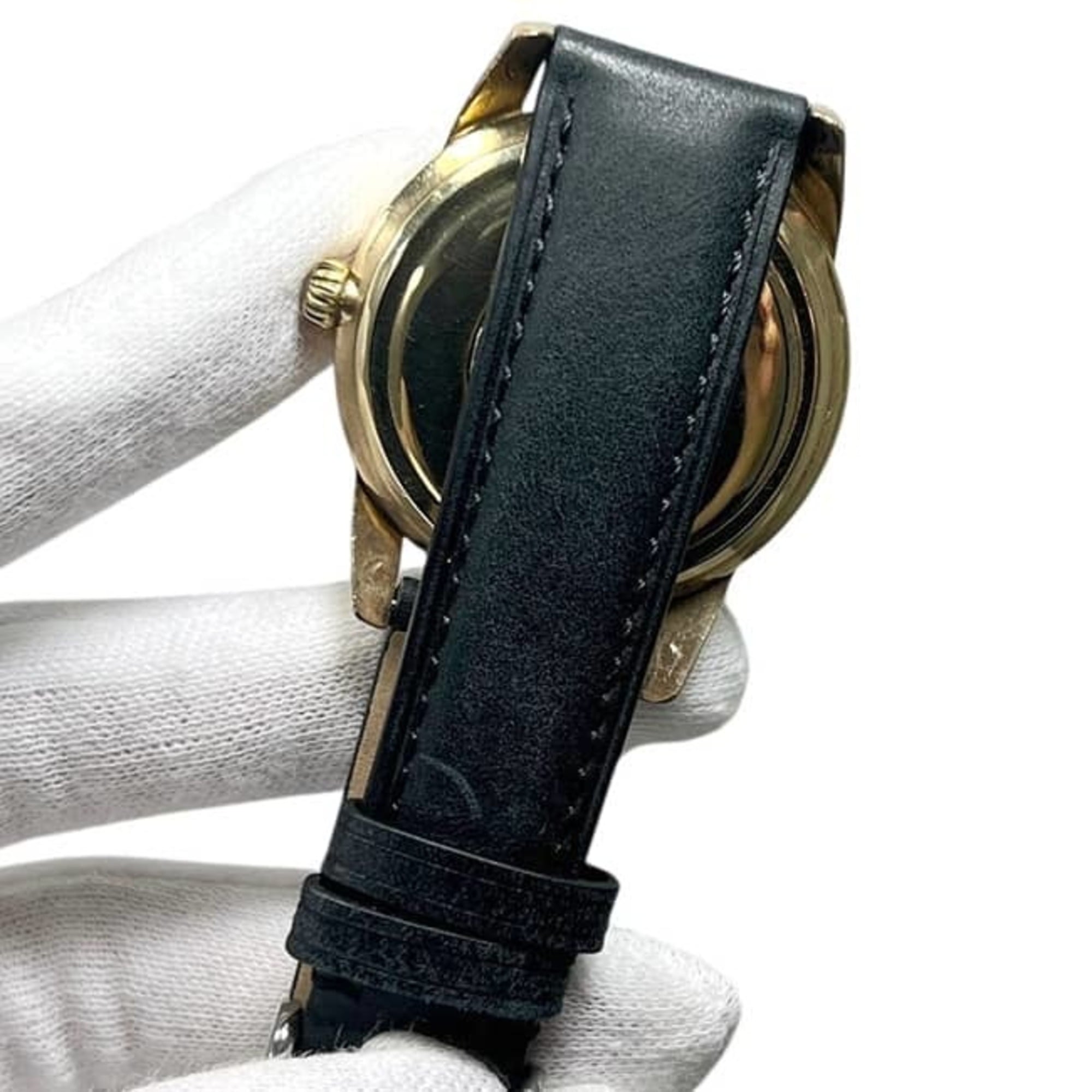 Seiko King Watch, White, Gold, Black, 44-2000, Stainless Steel, Leather Strap, Manual Winding — Good