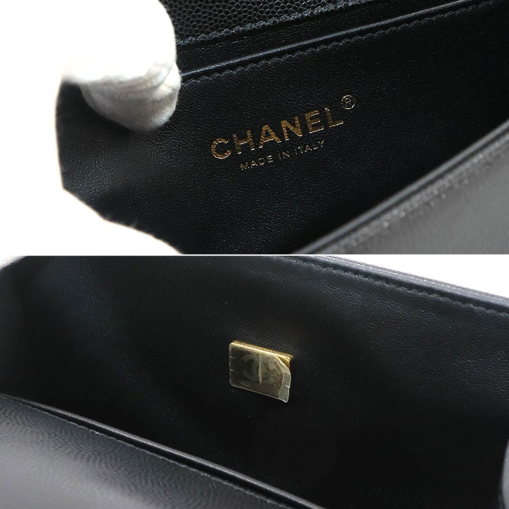 Chanel Boy Small Chain Shoulder Handbag, Caviar Leather, Black, A67085, Gold Hardware — New - Store Return