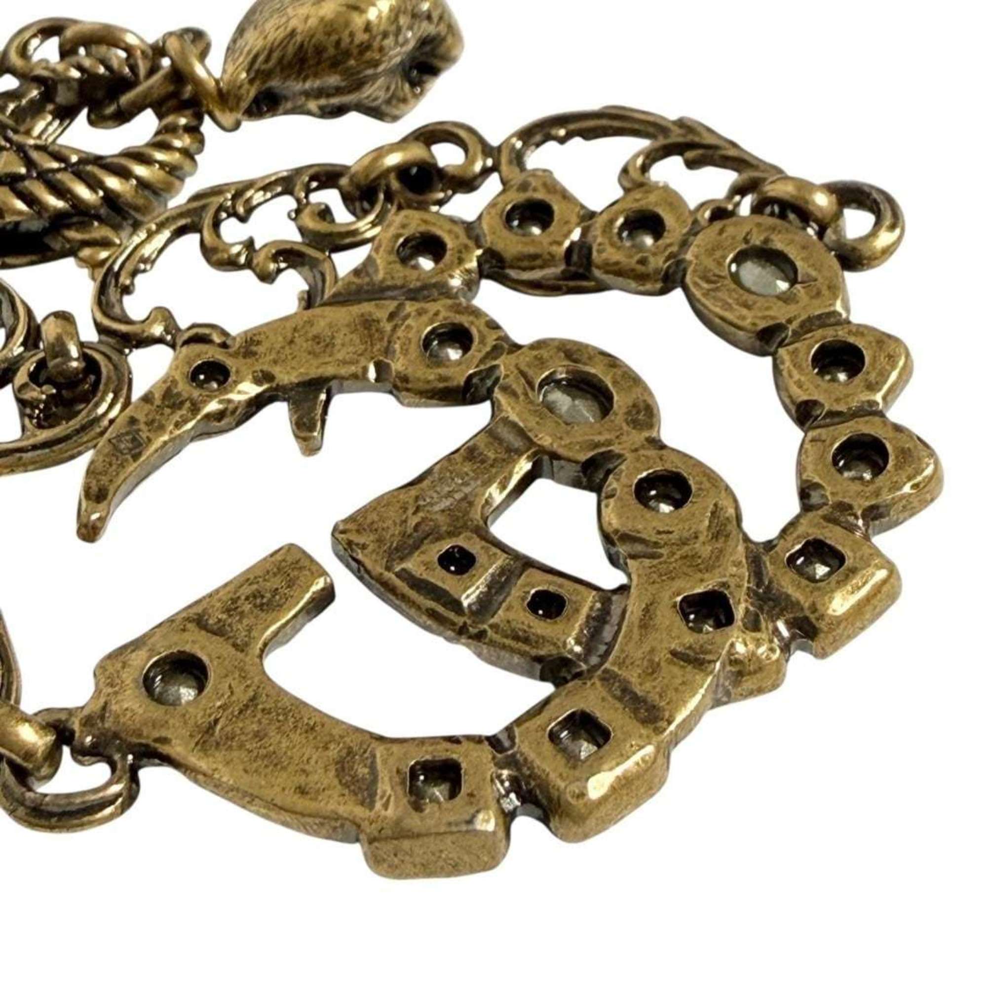 Gucci Women's Double G Beaded Bracelet in Antique Gold — Like New