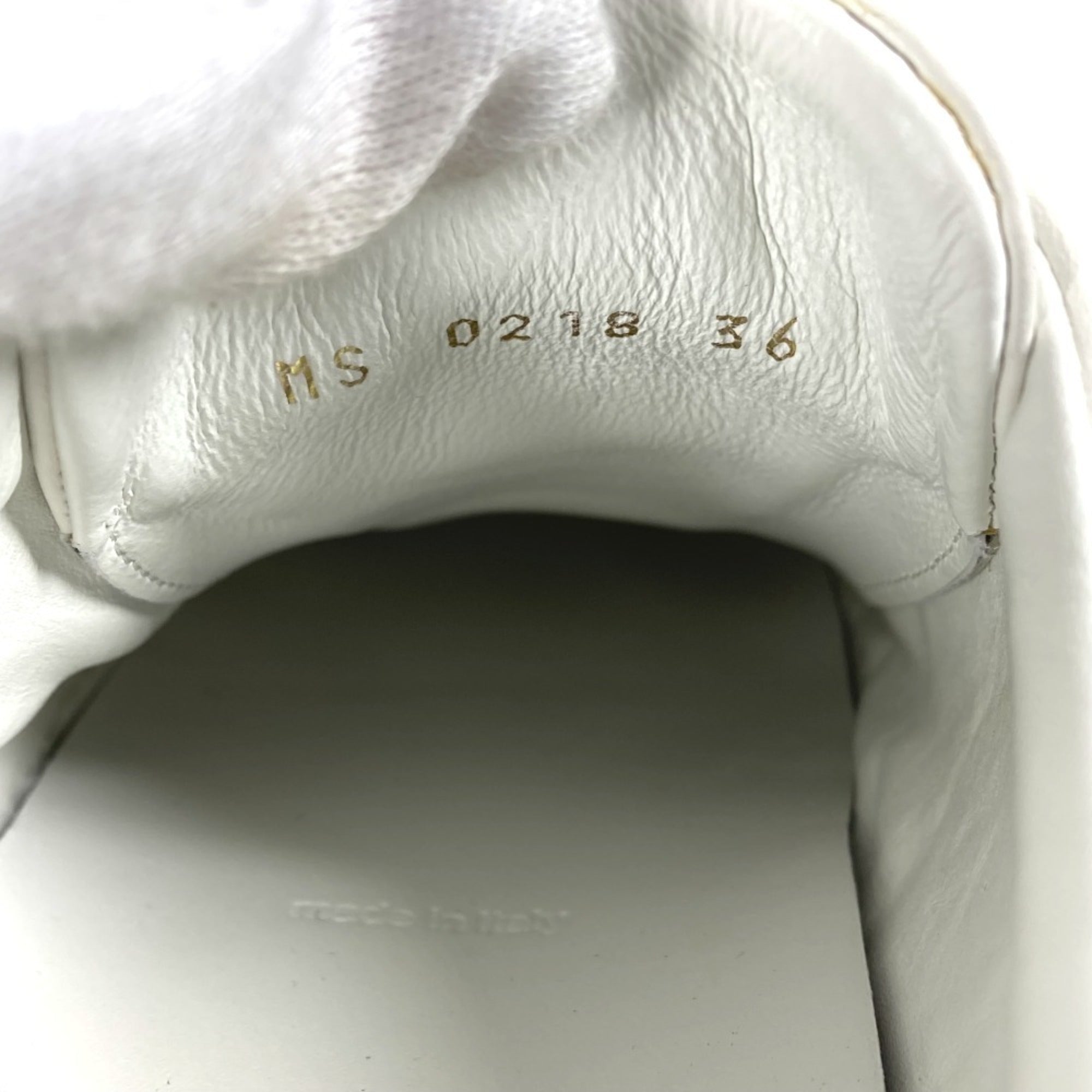 LOUIS VUITTON 1A2XOM Monogram Front Row Line Sneakers, Leather, Lace-Up, Women's, White