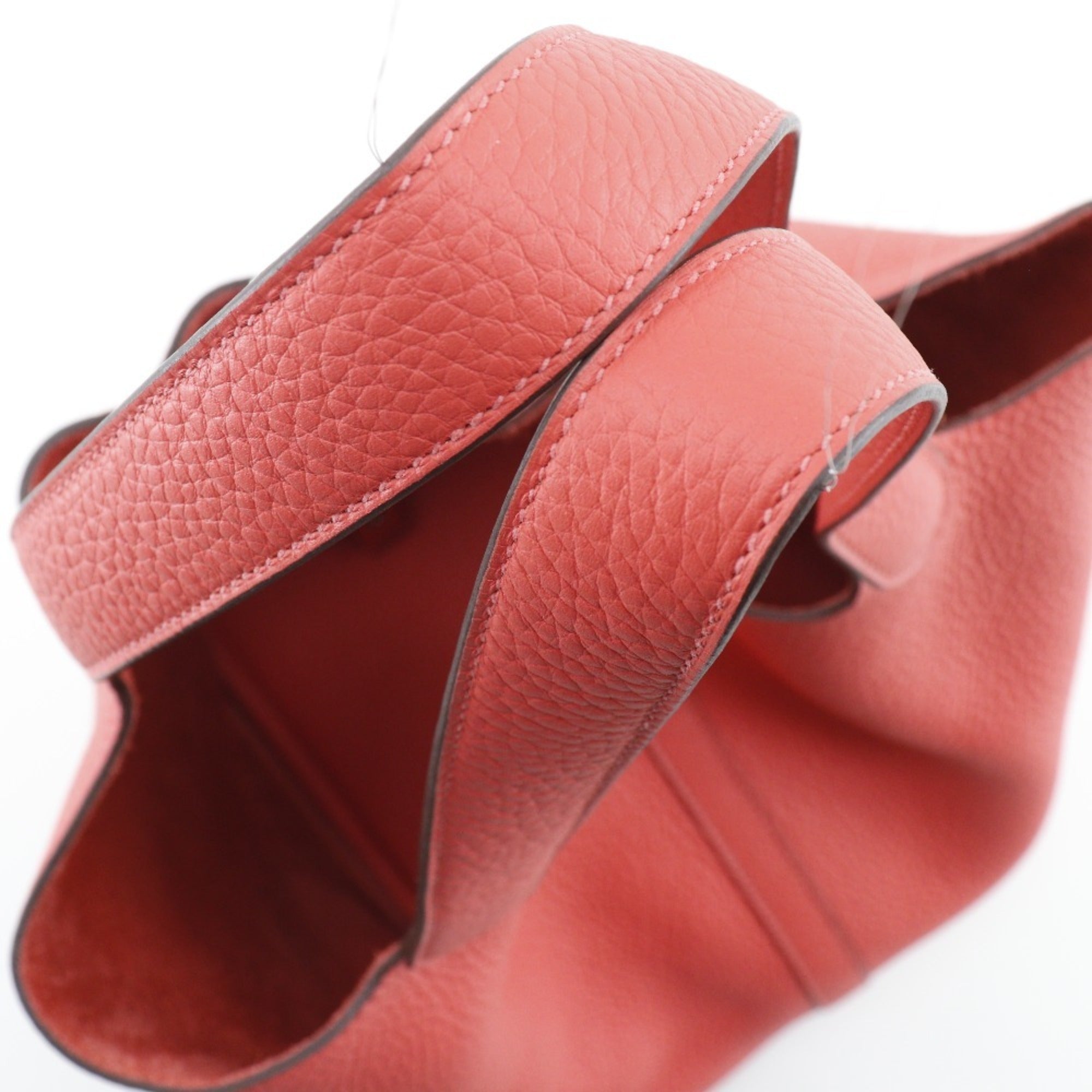 Hermes HERMES Picotin Lock 22 MM Handbag Taurillon Clemence 2019 Red D Belt Clasp Lock22 Women's — Like New
