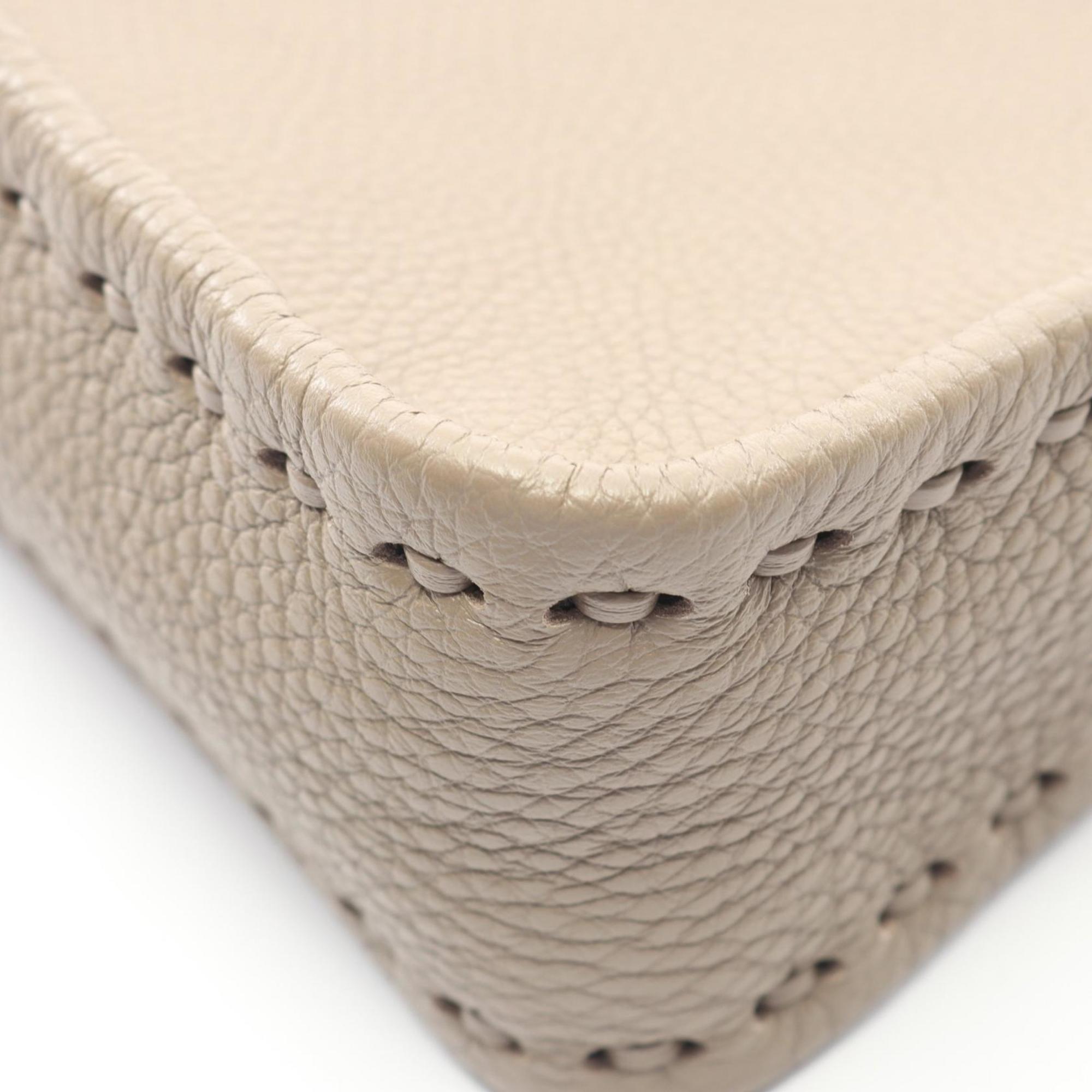 Fendi Small Fendessence Selleria Handbag, Leather, Women's, Beige