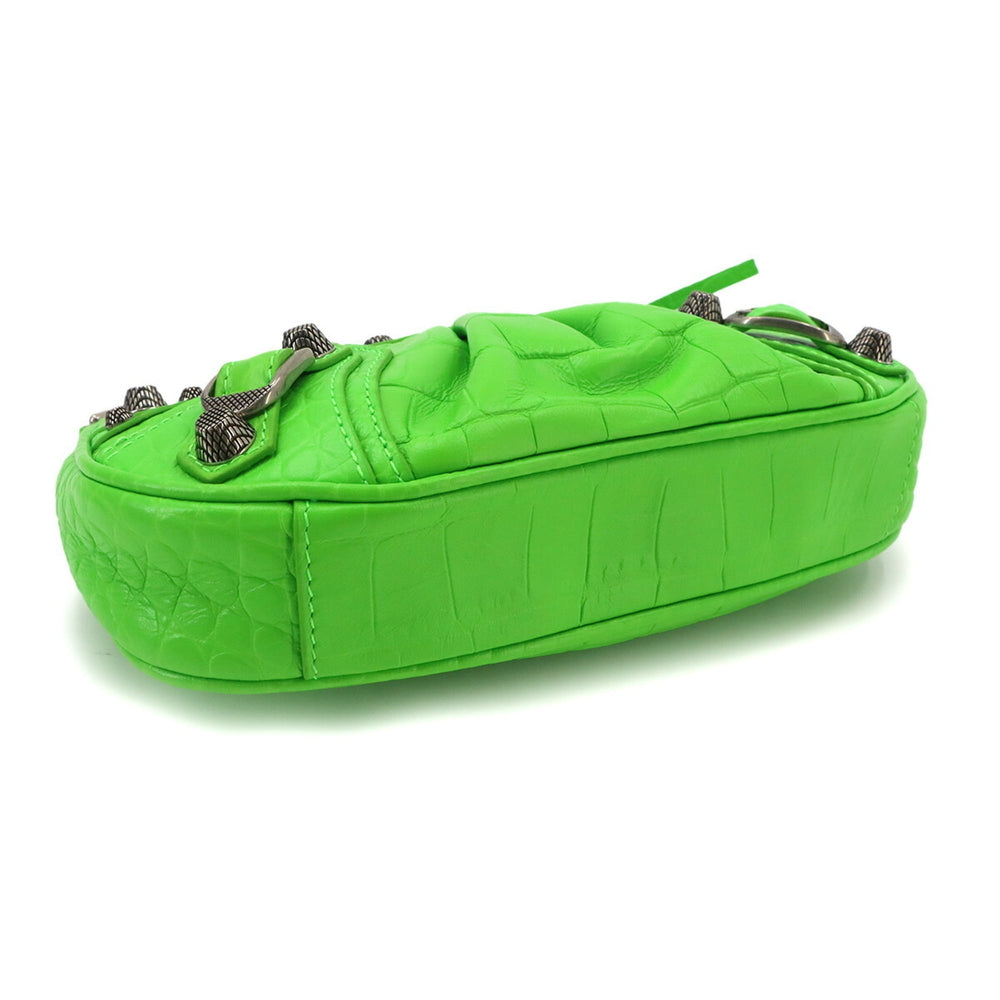 Balenciaga Le Cagole Mini 2-way Hand/Shoulder Handbag, Leather, Green, 695814 — New - Store Return