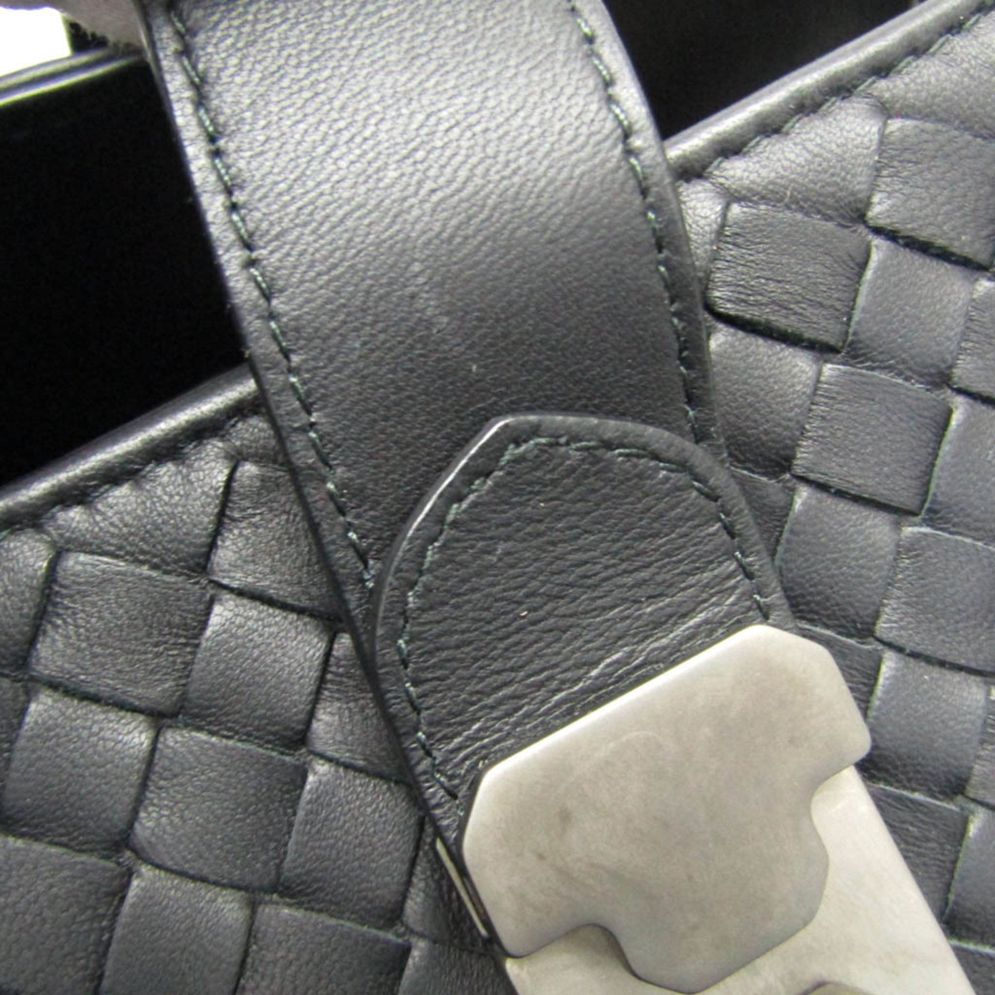 Bottega Veneta Intrecciato Rome Leather Handbag,Shoulder Bag Black — Like New