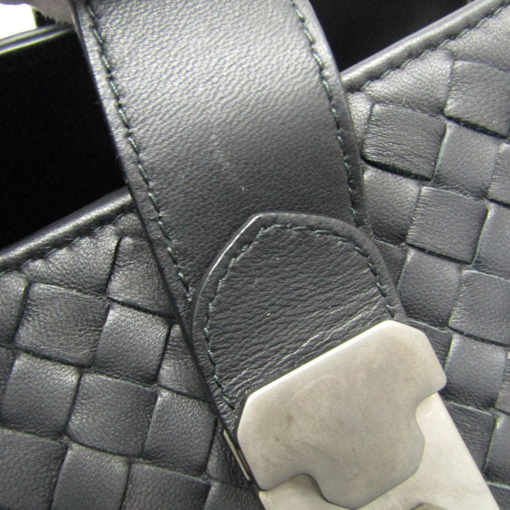Bottega Veneta Intrecciato Rome Leather Handbag,Shoulder Bag Black — Like New