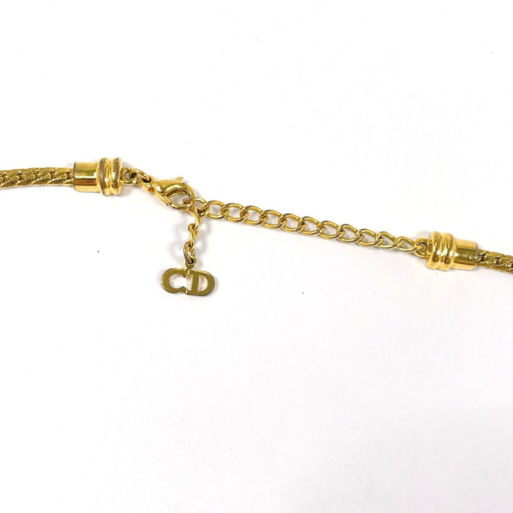 Christian Dior Curb Chain Necklace, Gold, Women's
