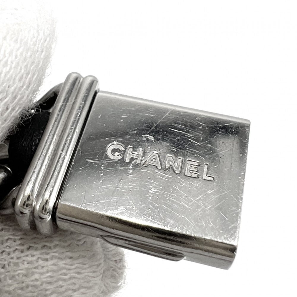 Chanel Ladies' Premiere L Watch, Battery-Powered, Black Dial, Stainless Steel Quartz Movement, Silver/Black Strap — Good