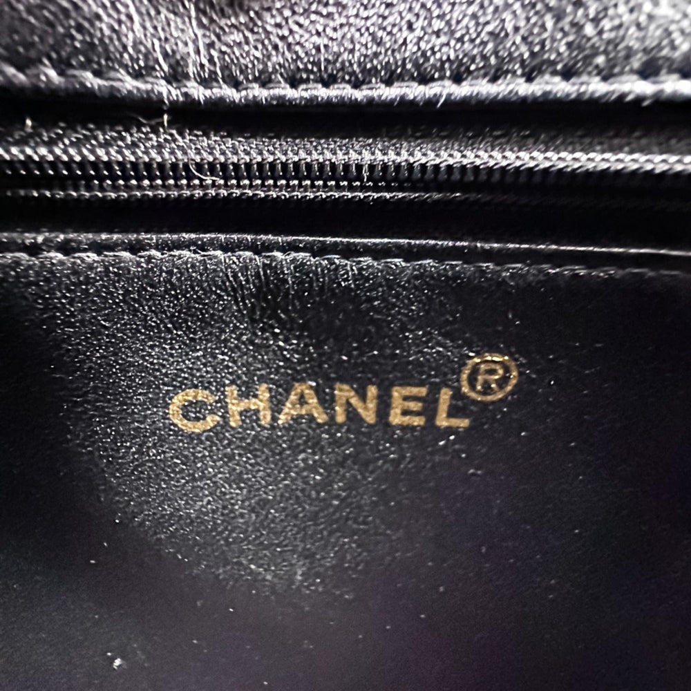 CHANEL Chanel Caviar Skin Matelassé Coco Mark Leather Reissue Tote Handbag A01804 Black Women's — Like New