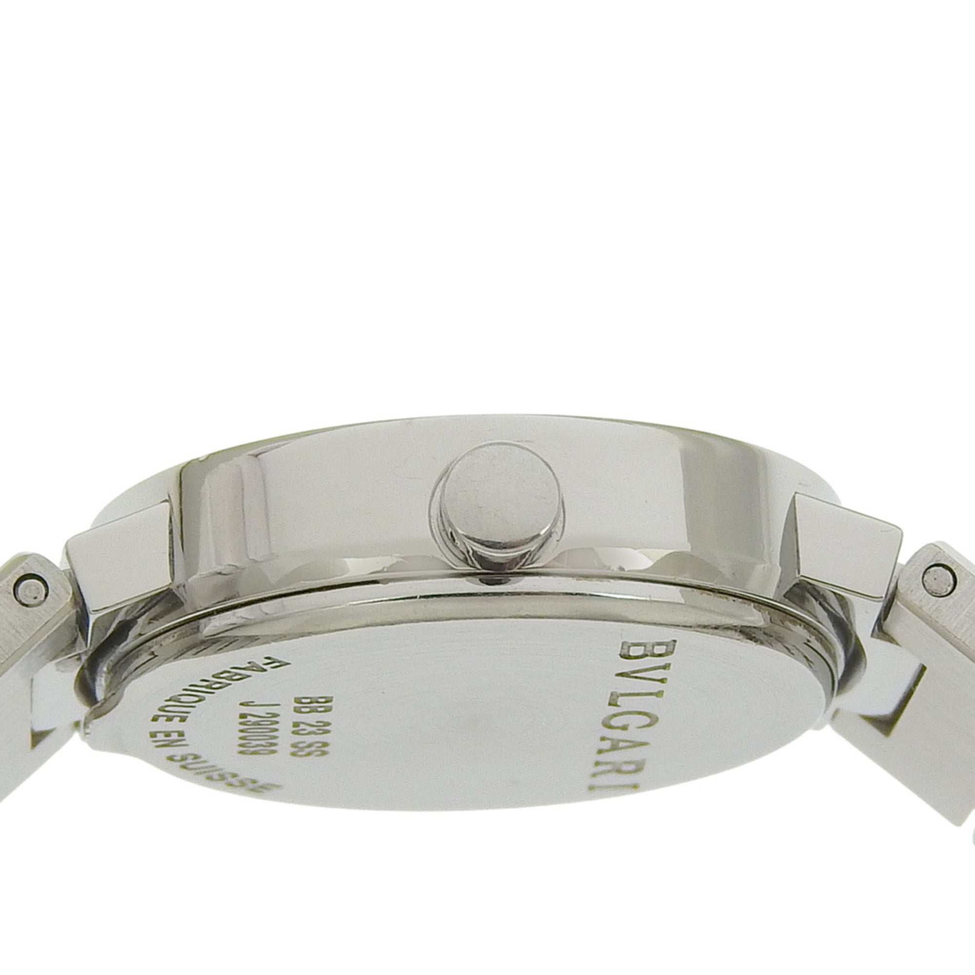BVLGARI Watch BB23SS Stainless Steel Quartz Analog Display Black Dial Women's — Very Good