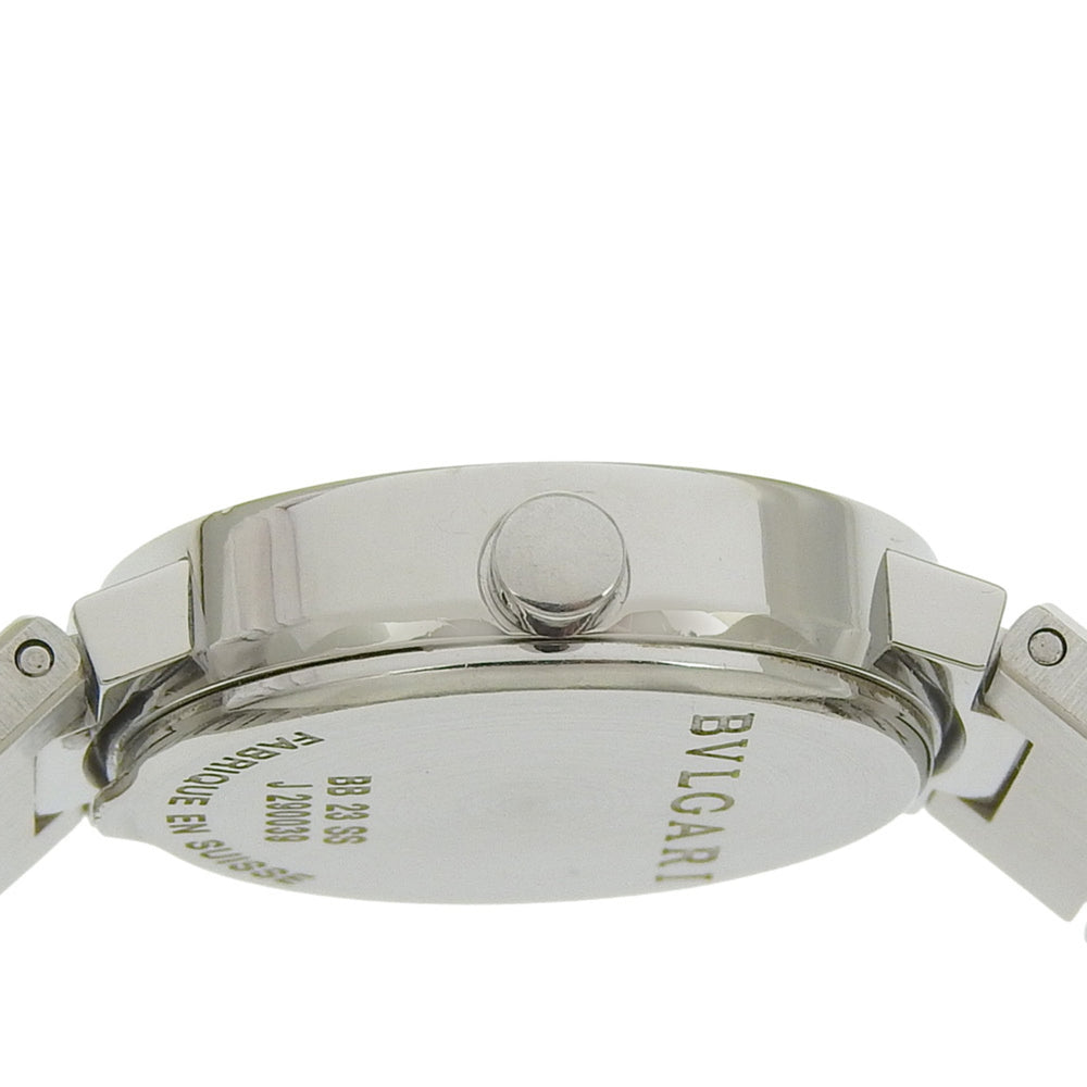 BVLGARI Watch BB23SS Stainless Steel Quartz Analog Display Black Dial Women's — Very Good