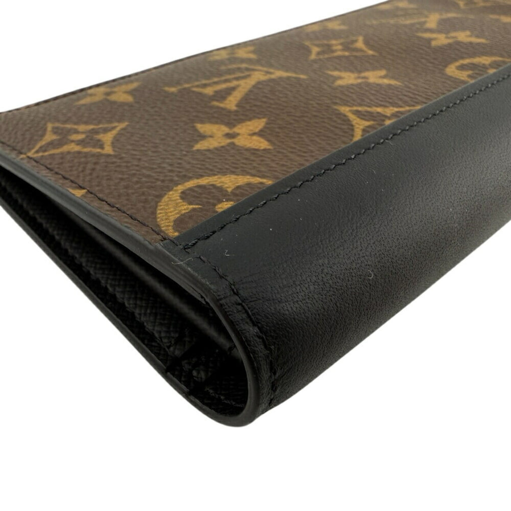 LOUIS VUITTON M69410 Portefeuille Brazza Monogram Macassar Long Wallet, Brown, Men's