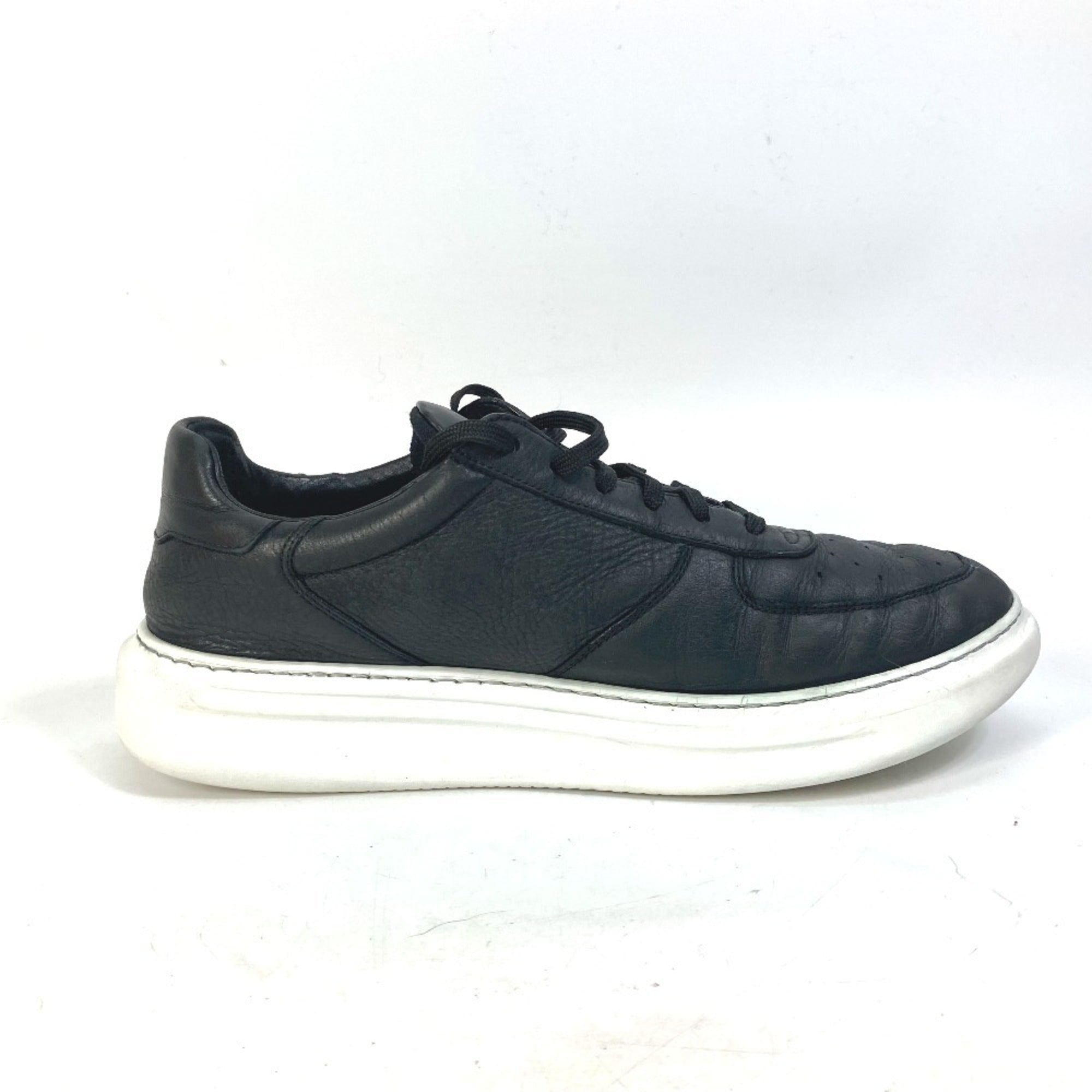 LOUIS VUITTON Beverly Hills Line Men's Leather Sneakers with Laces, Black
