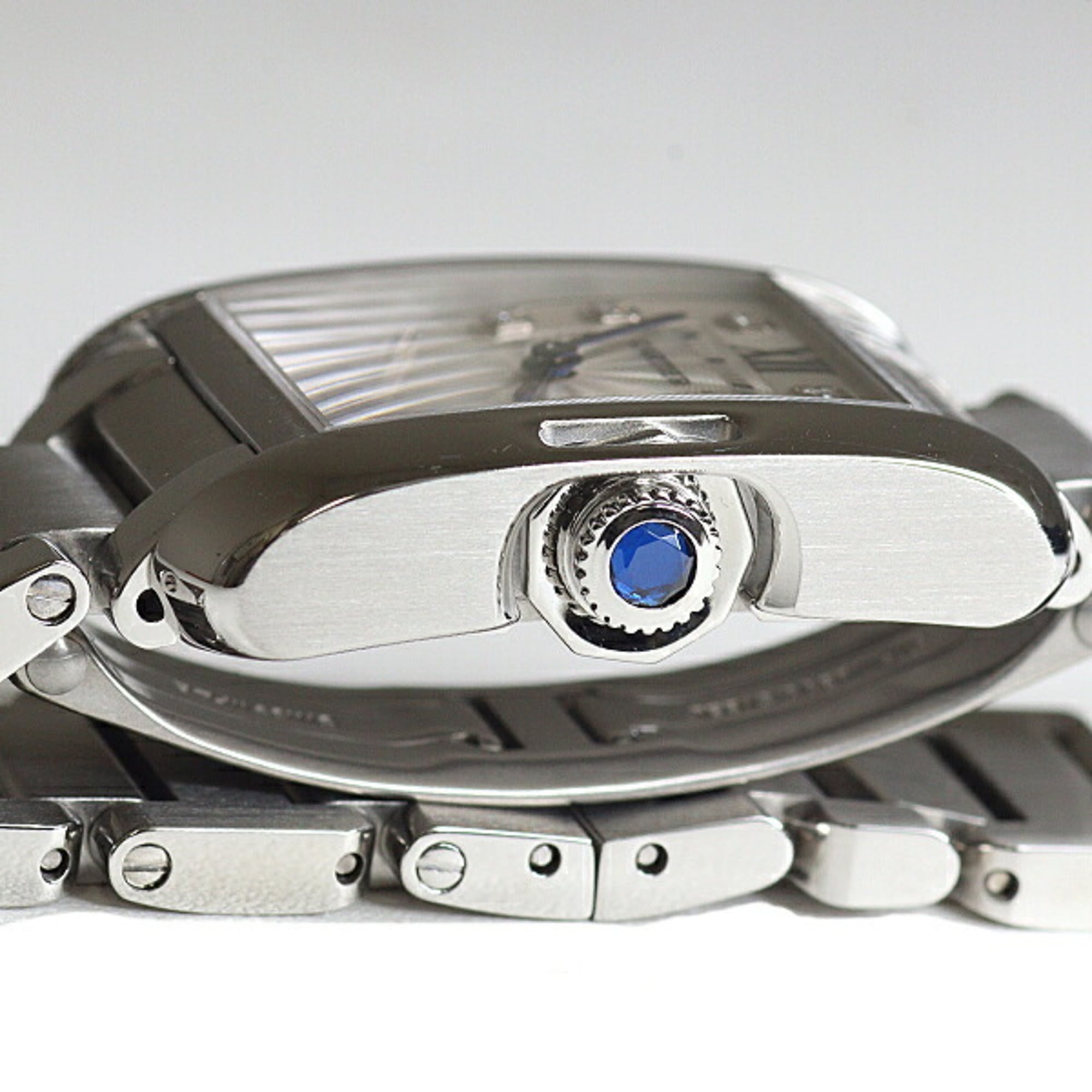 Cartier women's watch Tank Anglaise SM W4TA0003, diamond, stainless steel, quartz, silver dial, polished — Very Good