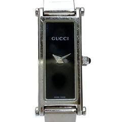 Gucci GUCCI Watch Square Bangle Total Weight 27g Stainless Steel Quartz Black Dial 1500L — Good