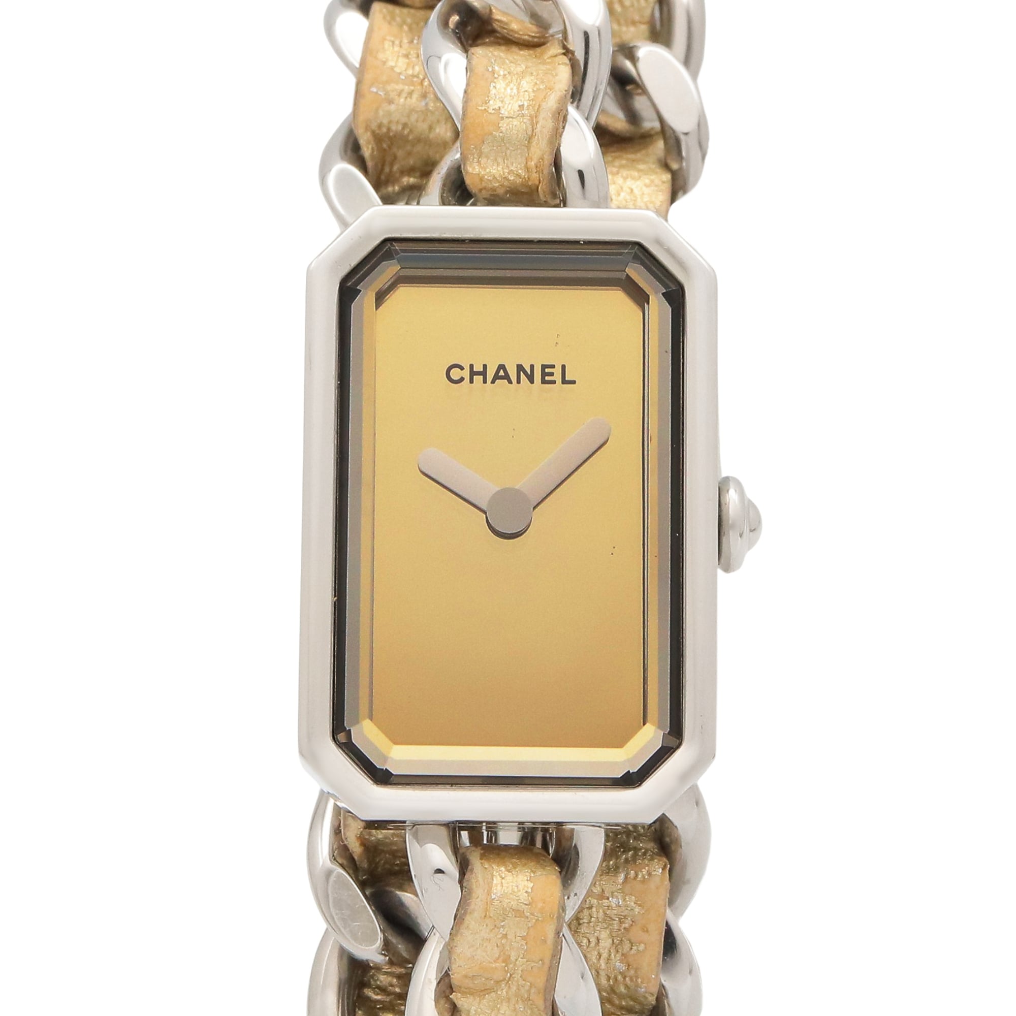 Chanel CHANEL Première Rock Watch, Stainless Steel, Leather Strap, Ladies, Gold Tone, Mirror Finish, H5583 — Very Good