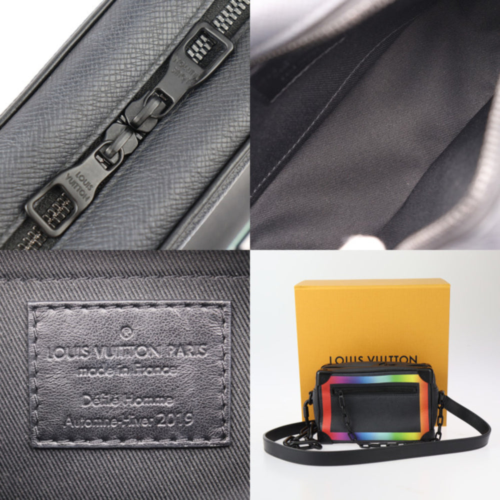 LOUIS VUITTON Louis Vuitton Mini Soft Trunk Taiga Shoulder Bag M30351 Leather Black Rainbow Pochette 2412063010061R1 — Like New