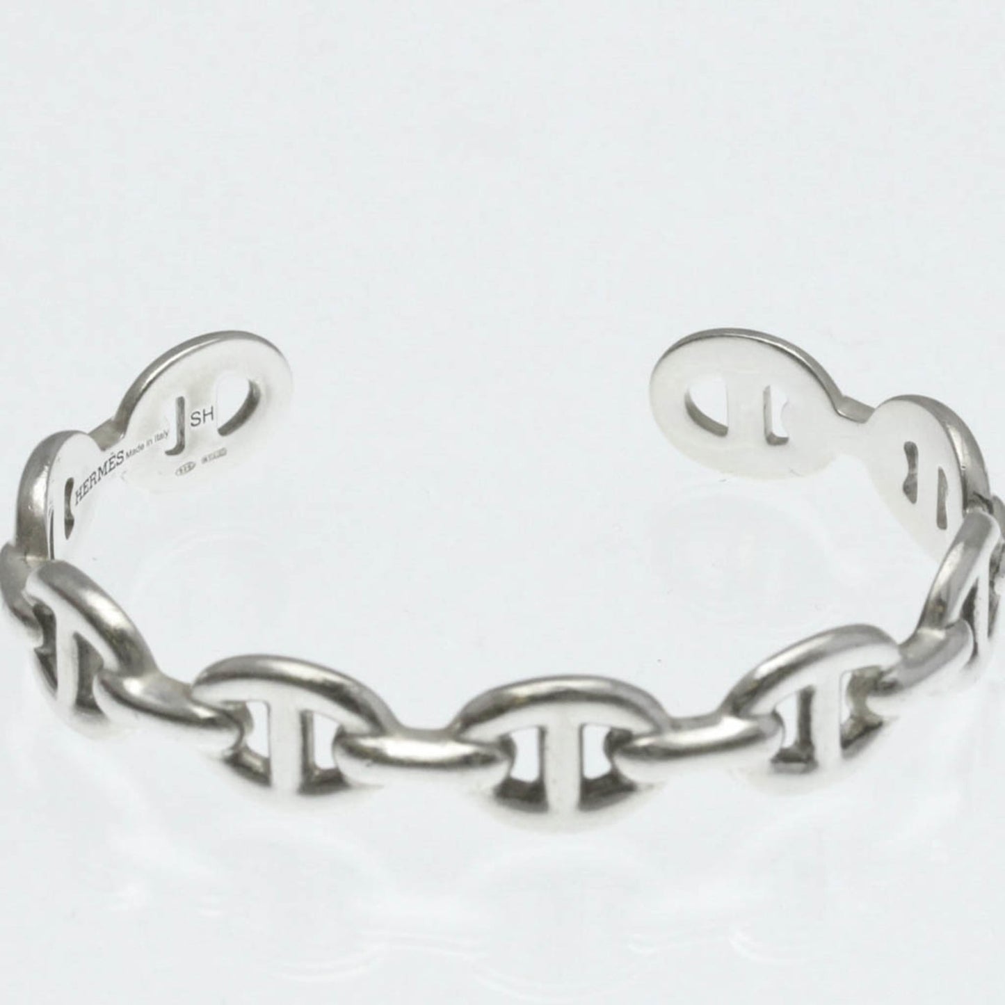 Hermes Chaine D'Ancre Silver 925 No Stone Bangle Silver