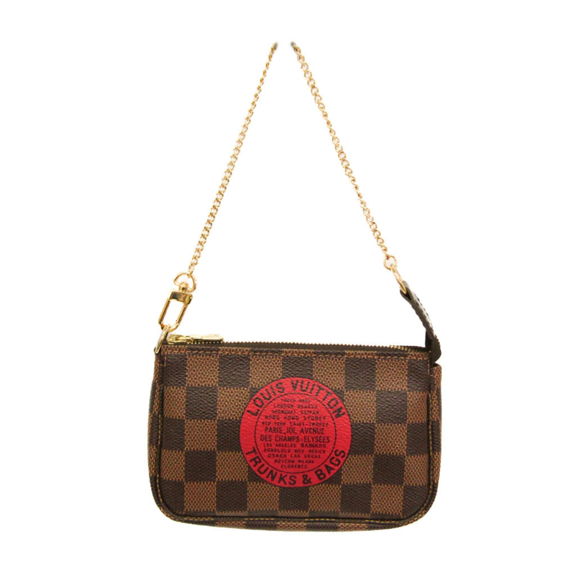 Louis Vuitton Damier Mini Pochette Accessoires T&B N58011 Women's Handbag Ebene — Like New