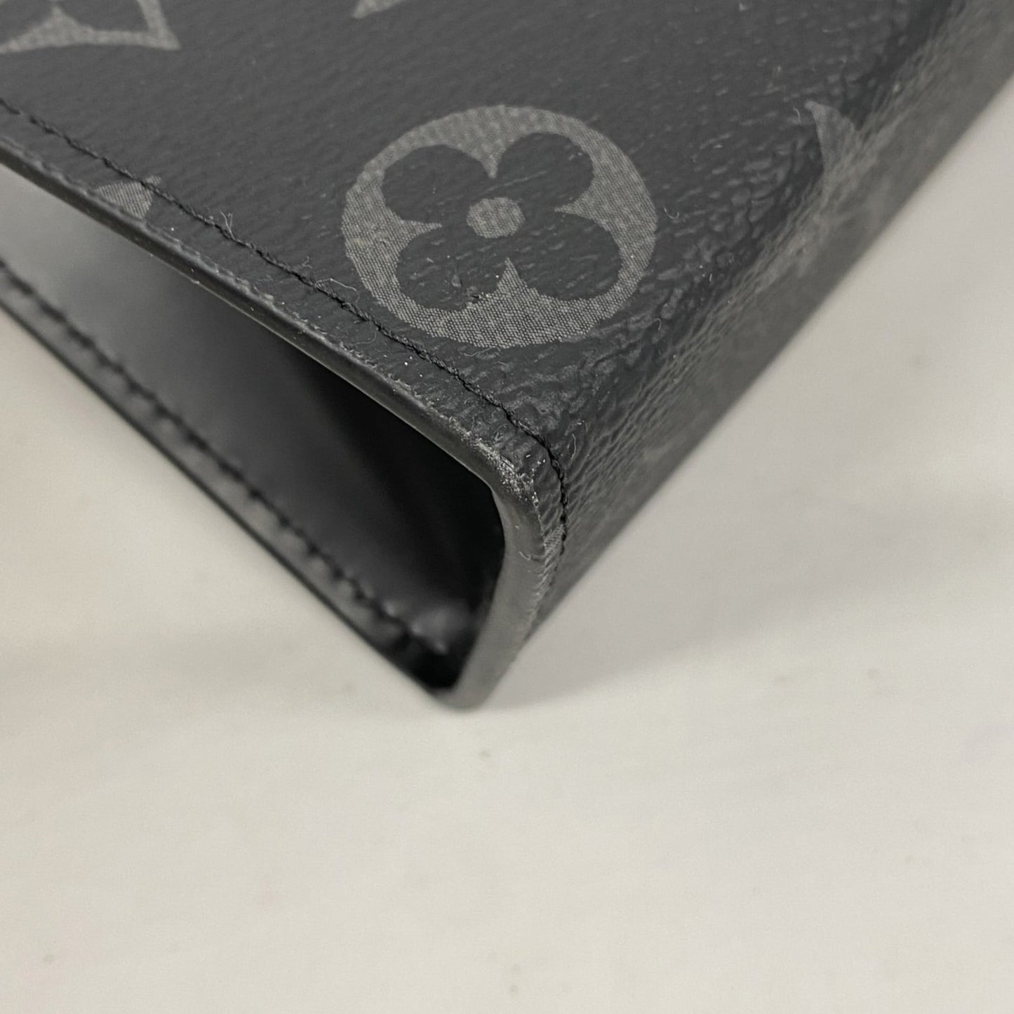 Louis Vuitton Monogram Eclipse Pochette Voyage MM Clutch Bag M61692 Black Men's