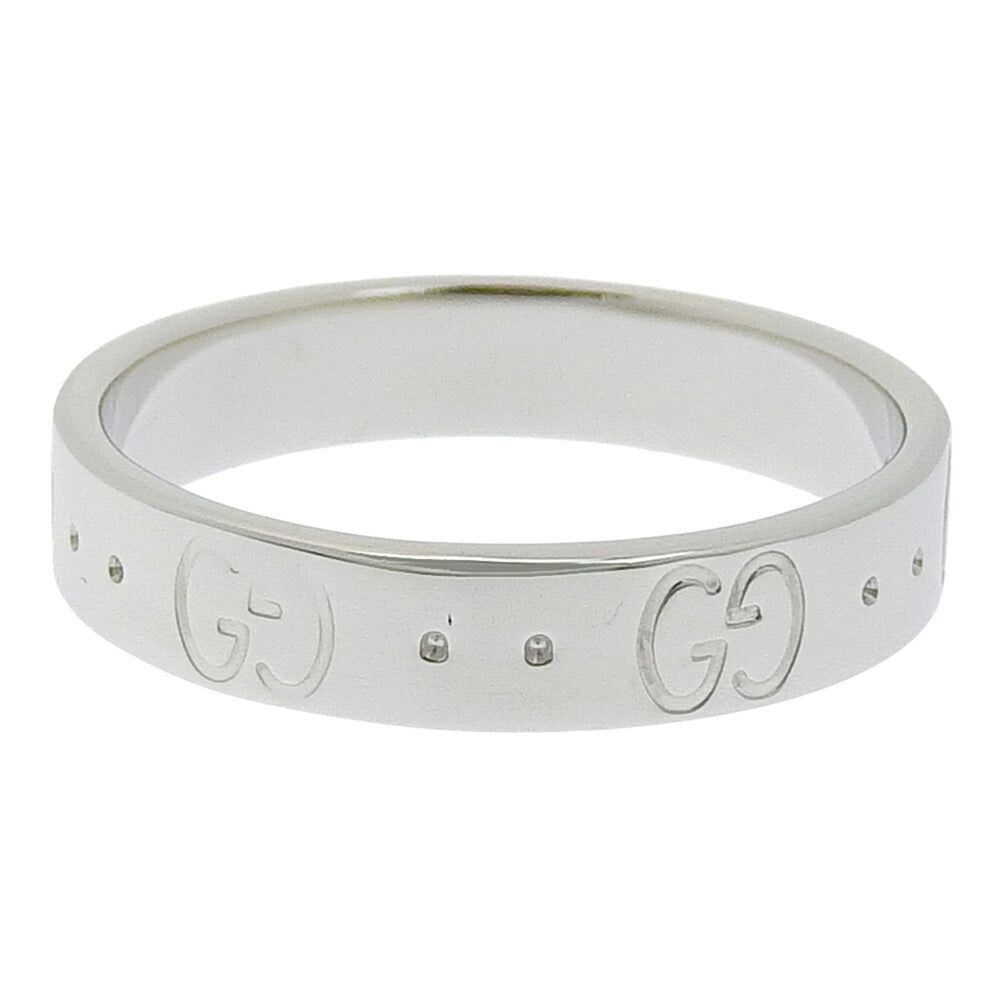 Gucci Interlocking G Icon Ring, 18K White Gold, Approx. 3.4g, Size #13 (approx. US size 12.5) — Like New
